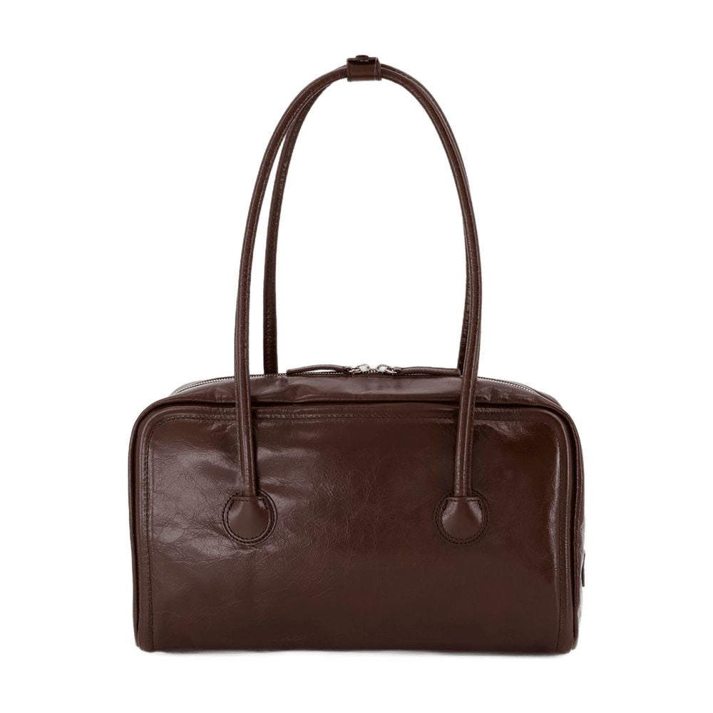 Soft Boston Schultertasche - Margesherwood - Leder - Braun