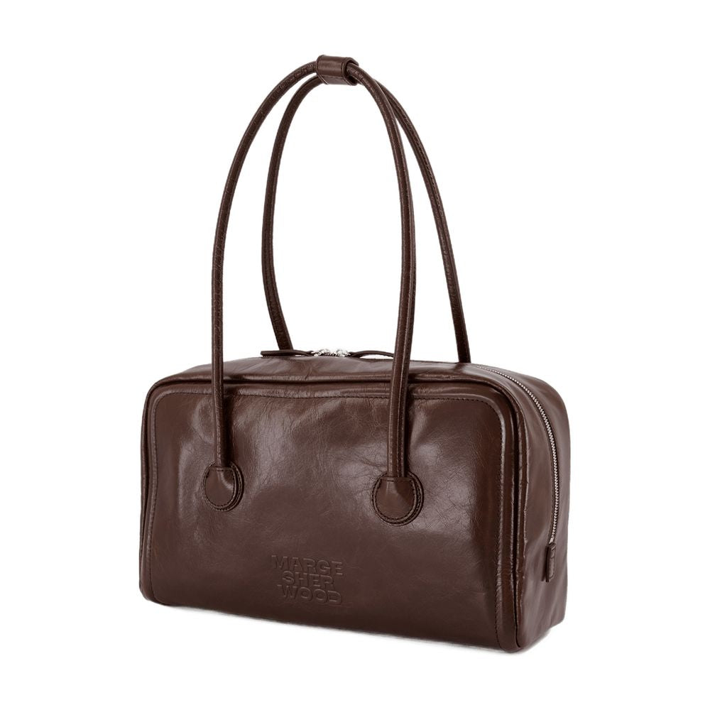 Soft Boston Schultertasche - Margesherwood - Leder - Braun