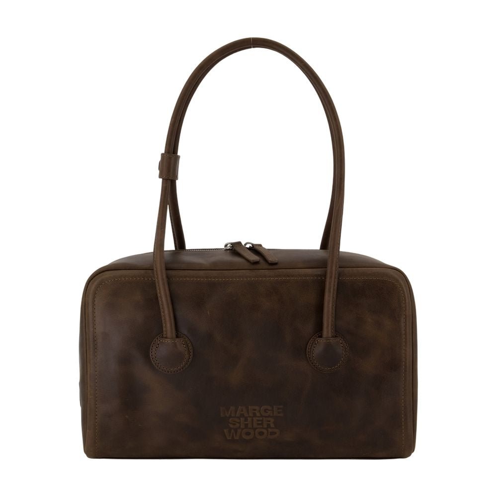 Soft Boston Schultertasche - Margesherwood - Leder - Braun
