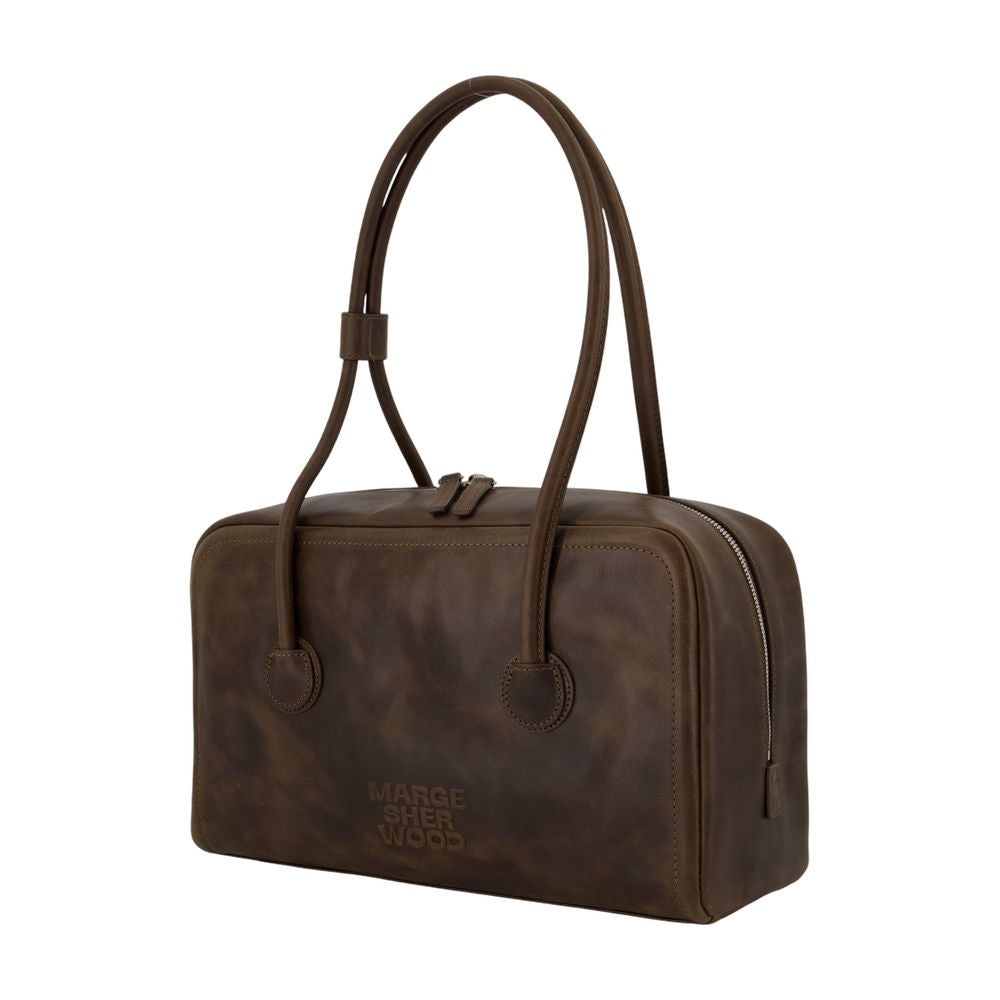 Soft Boston Schultertasche - Margesherwood - Leder - Braun