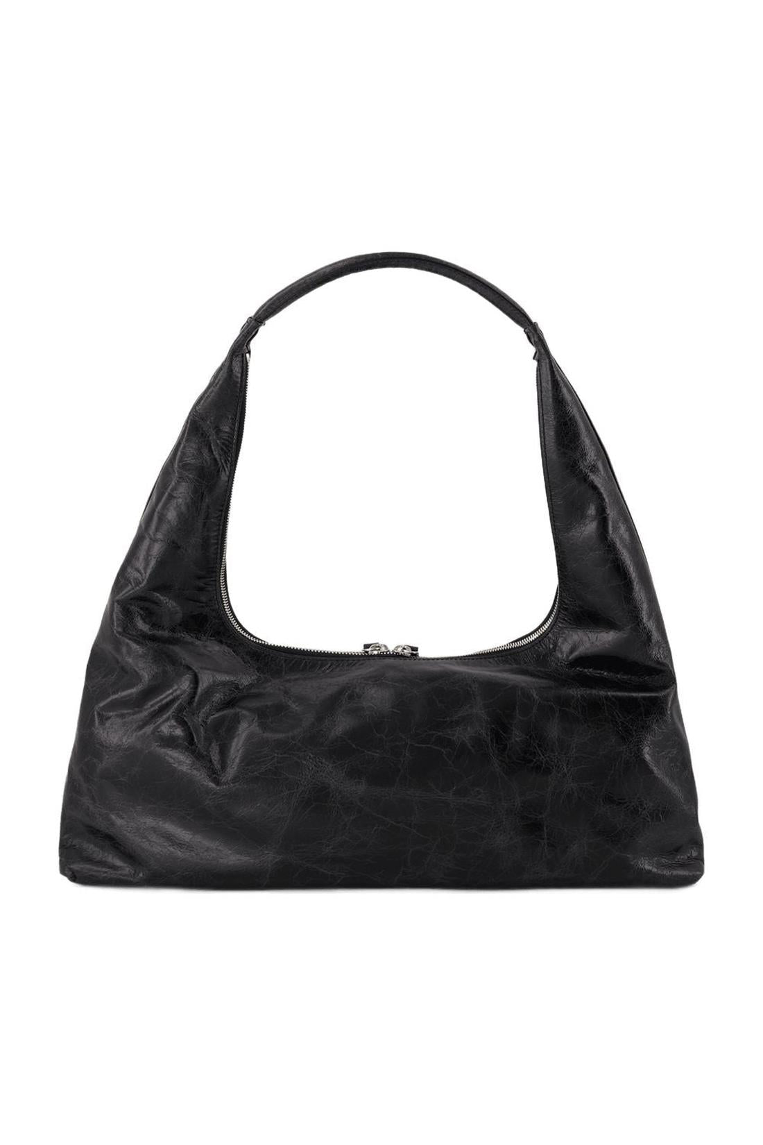 Margesherwood-Breite Schultertasche - Margesherwood - Leder - Schwarz-Taschen-Black-Deal-Outlet-by-ARCHIVIST