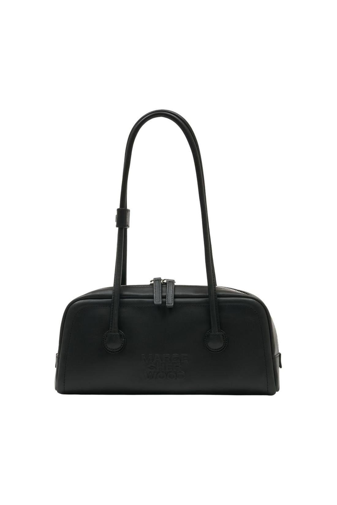 Soft Baguette Schultertasche - Margesherwood - Leder - Schwarz-Taschen-Margesherwood-One size-black-ARCHIVIST