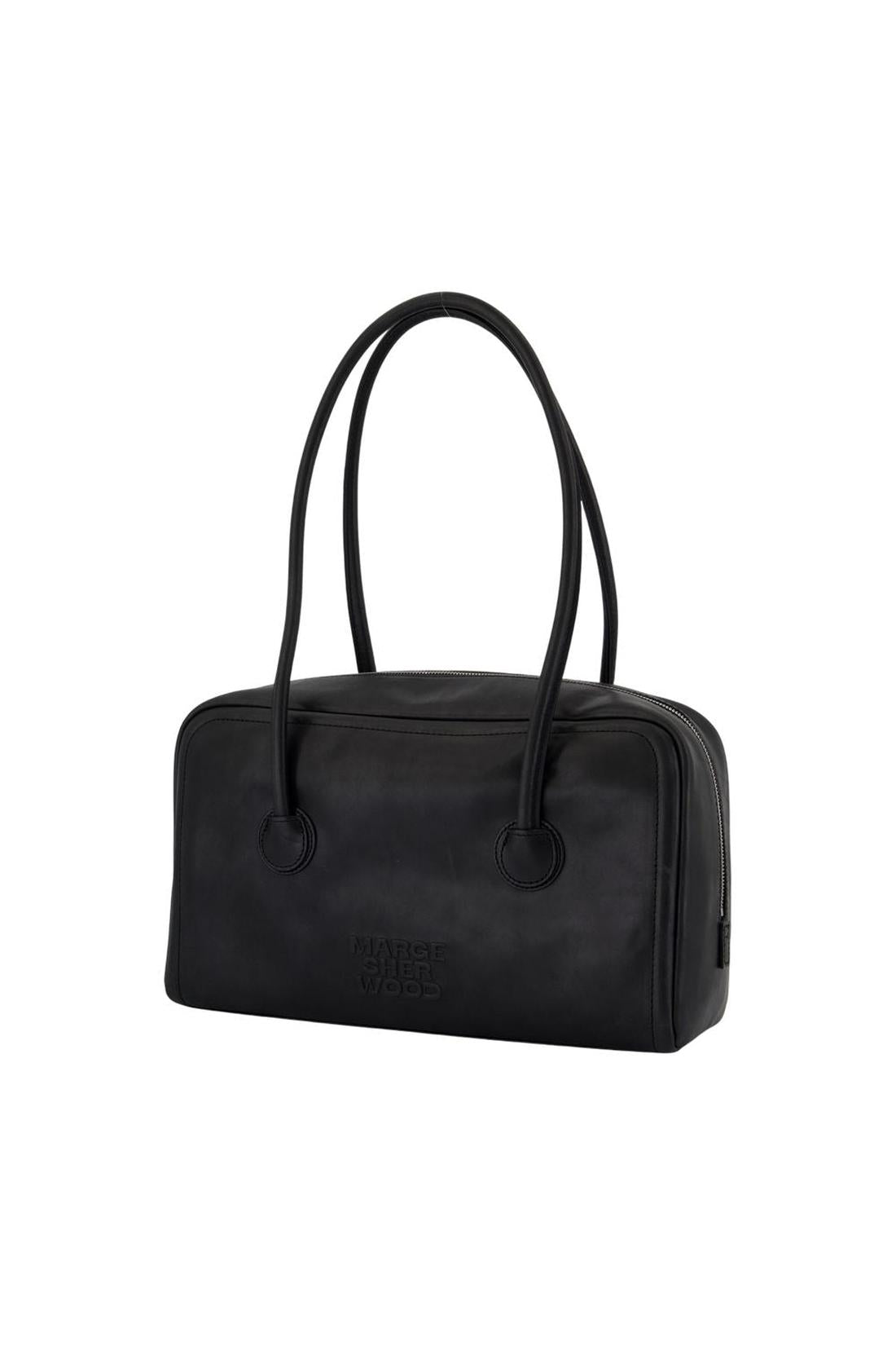 Soft Boston Schultertasche - Margesherwood - Leder - Schwarz