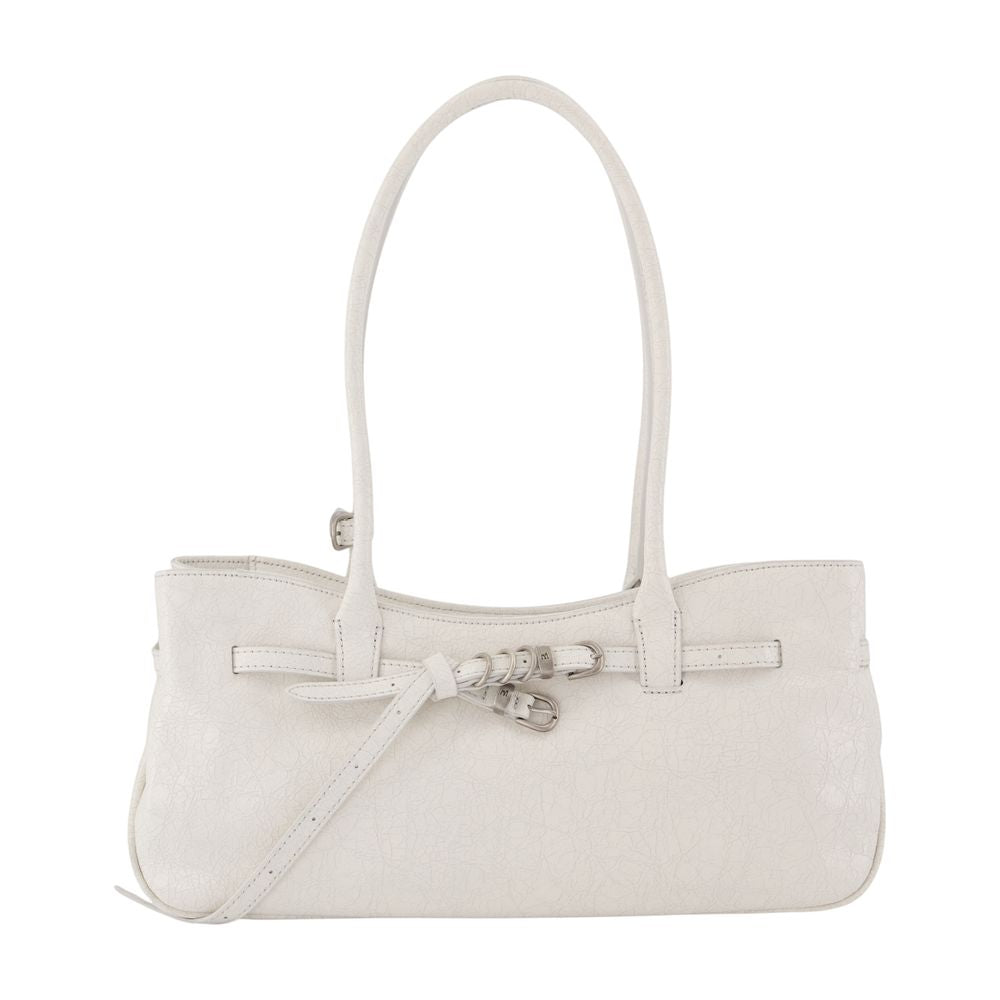 Umhängetasche „Grandma Used“ – Margesherwood – Leder – Weiß