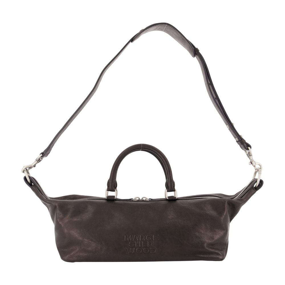 Handtasche „Dumpling Ew“ – Margesherwood – Leder – Schwarz, verwaschen