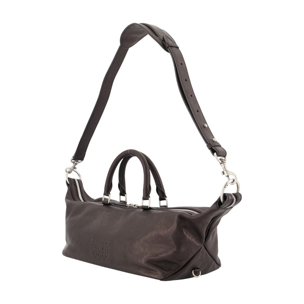 Handtasche „Dumpling Ew“ – Margesherwood – Leder – Schwarz, verwaschen