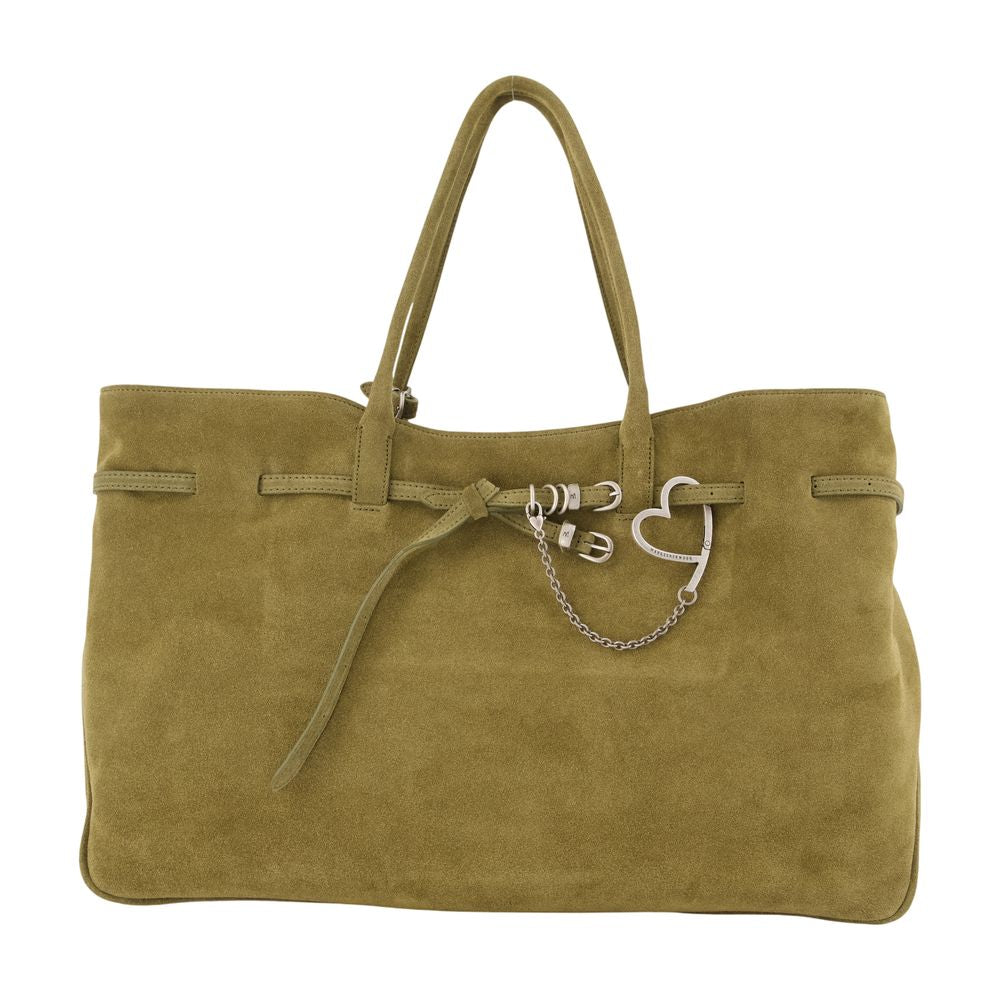 Einkaufstasche Grandma Used XL – Margesherwood – Leder – Khaki