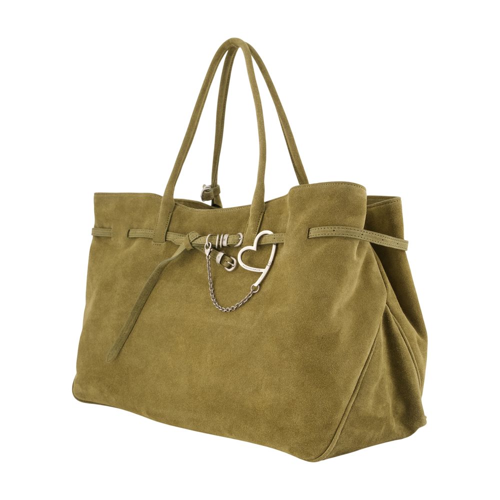 Einkaufstasche Grandma Used XL – Margesherwood – Leder – Khaki