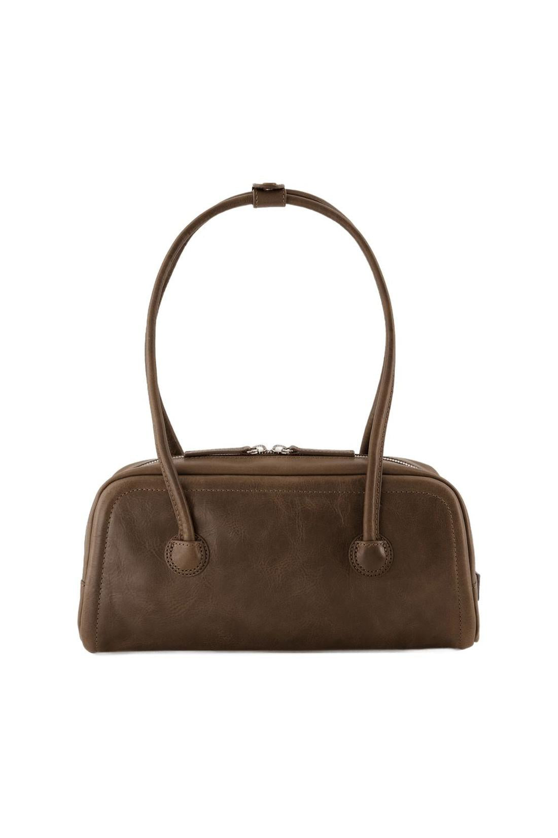 Soft Boston Ew Schultertasche - Margesherwood - Leder - Braun-Taschen-Margesherwood-ARCHIVIST