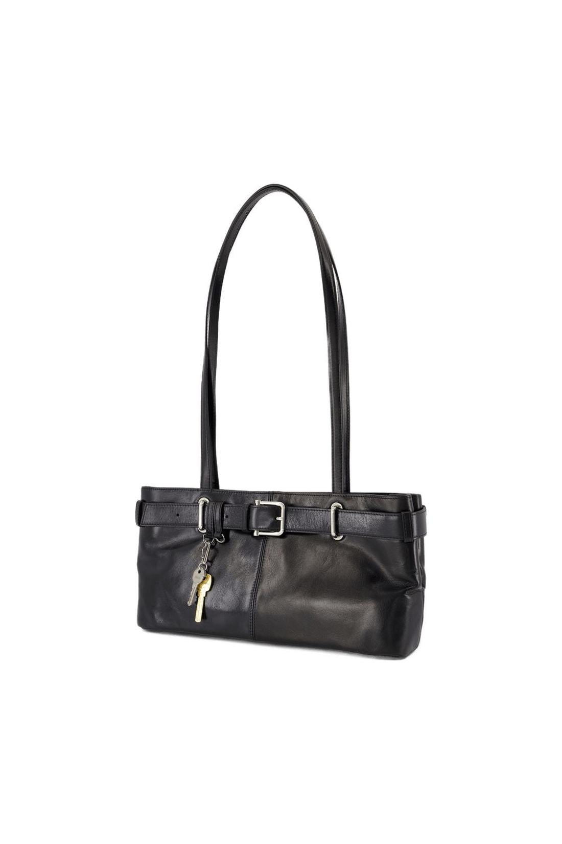 Shoulder Brocle Schultertasche - Osoi - Leder - Schwarz