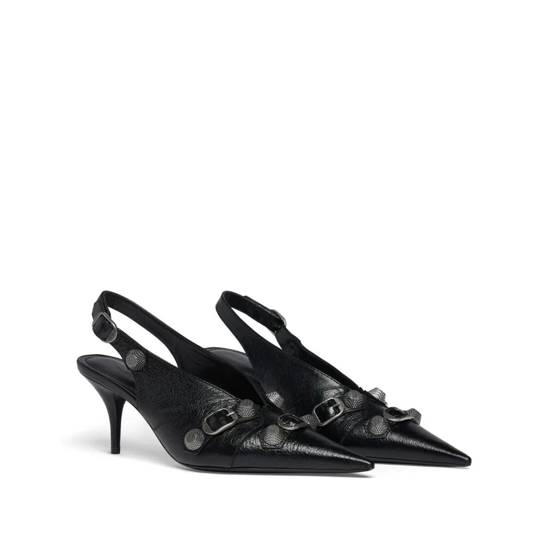 Balenciaga-Balenciaga Cagole Slingback Pumps-WOMEN SHOES-Black-Deal-Outlet-by-ARCHIVIST
