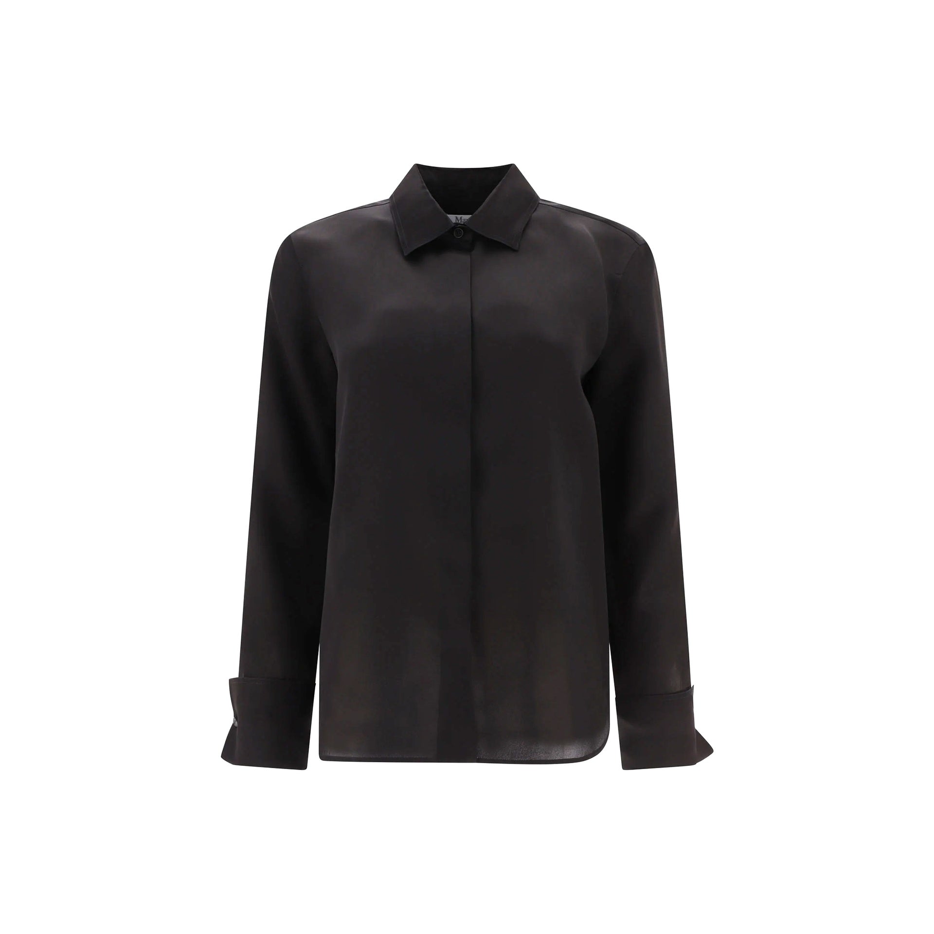 Max Mara Sfilata-Max Mara Sfilata 'Nola' Silk Shirt-WOMEN CLOTHING-Black-Deal-Outlet-by-ARCHIVIST