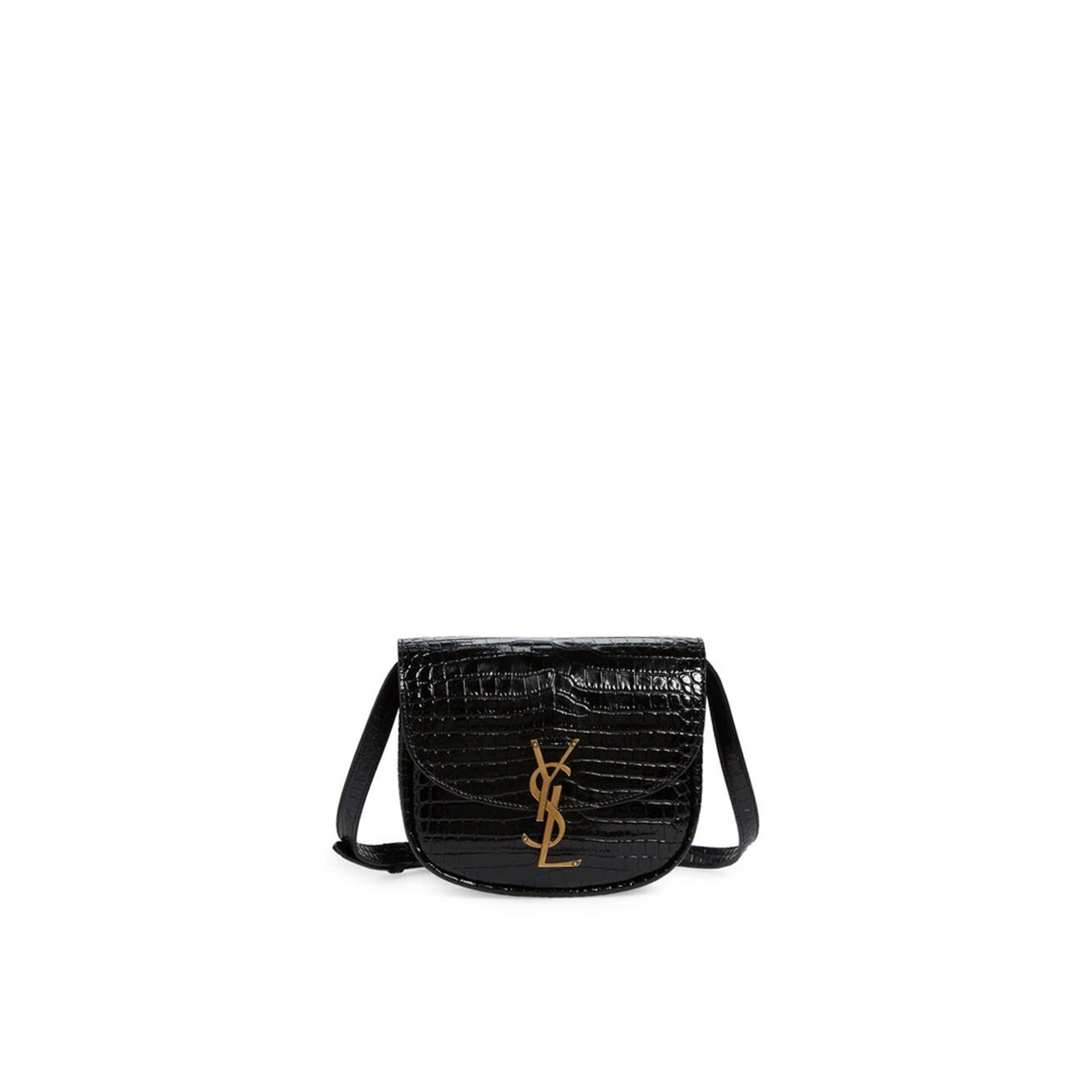 Saint Laurent Kaia Croco Shoulder Bag