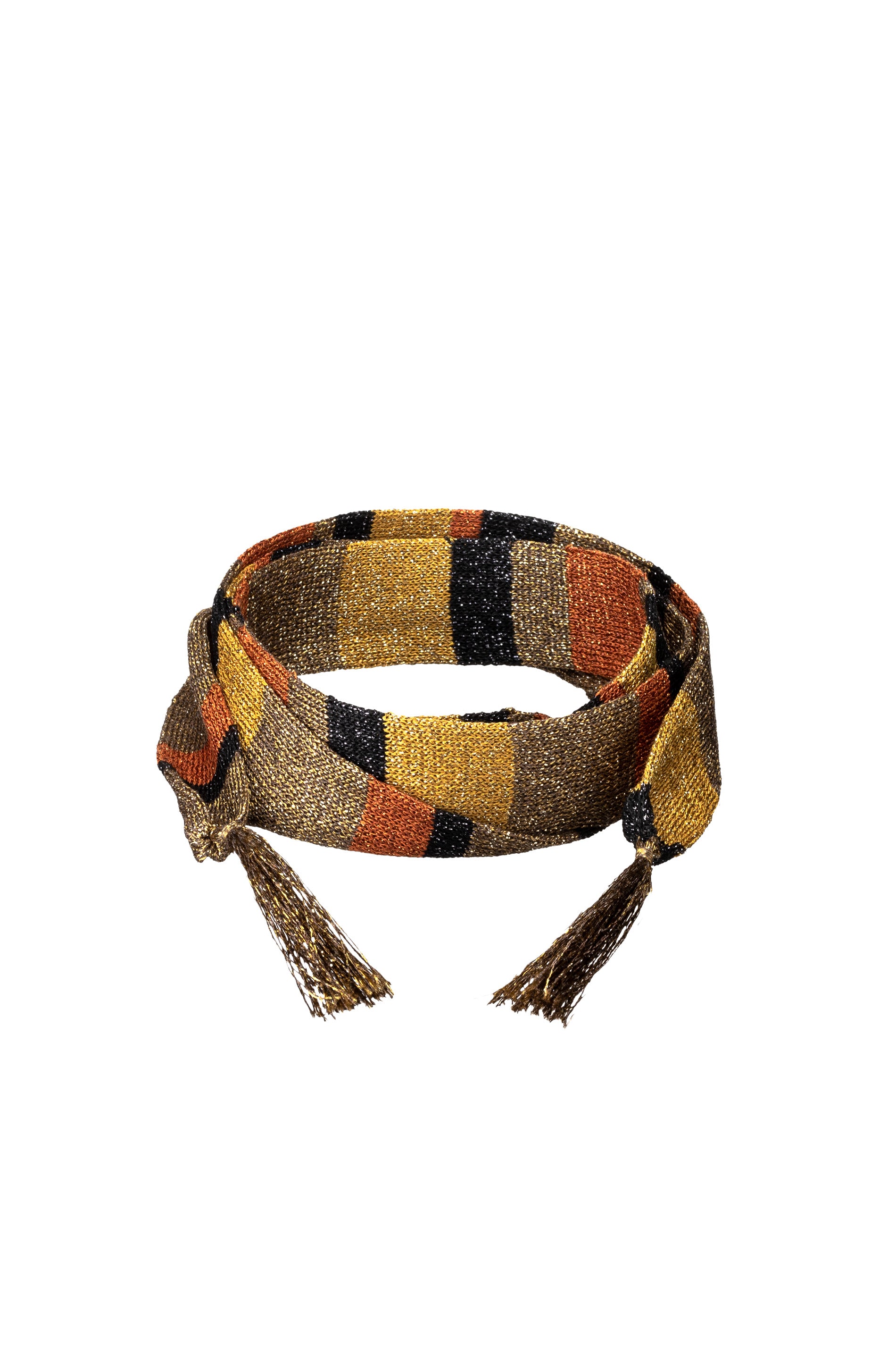 Strickschal mit Glanzgarn