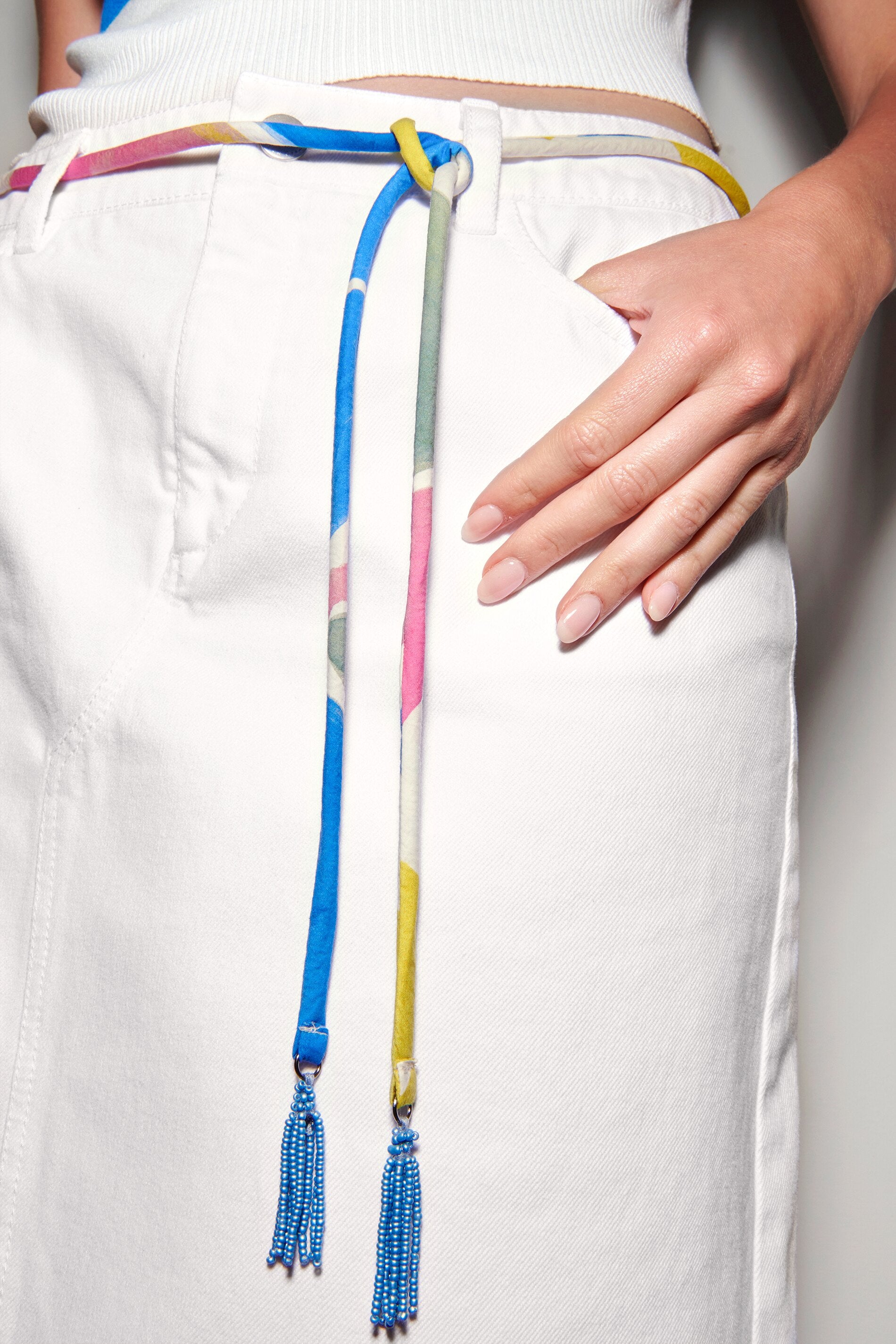 Belt with Caribbean print