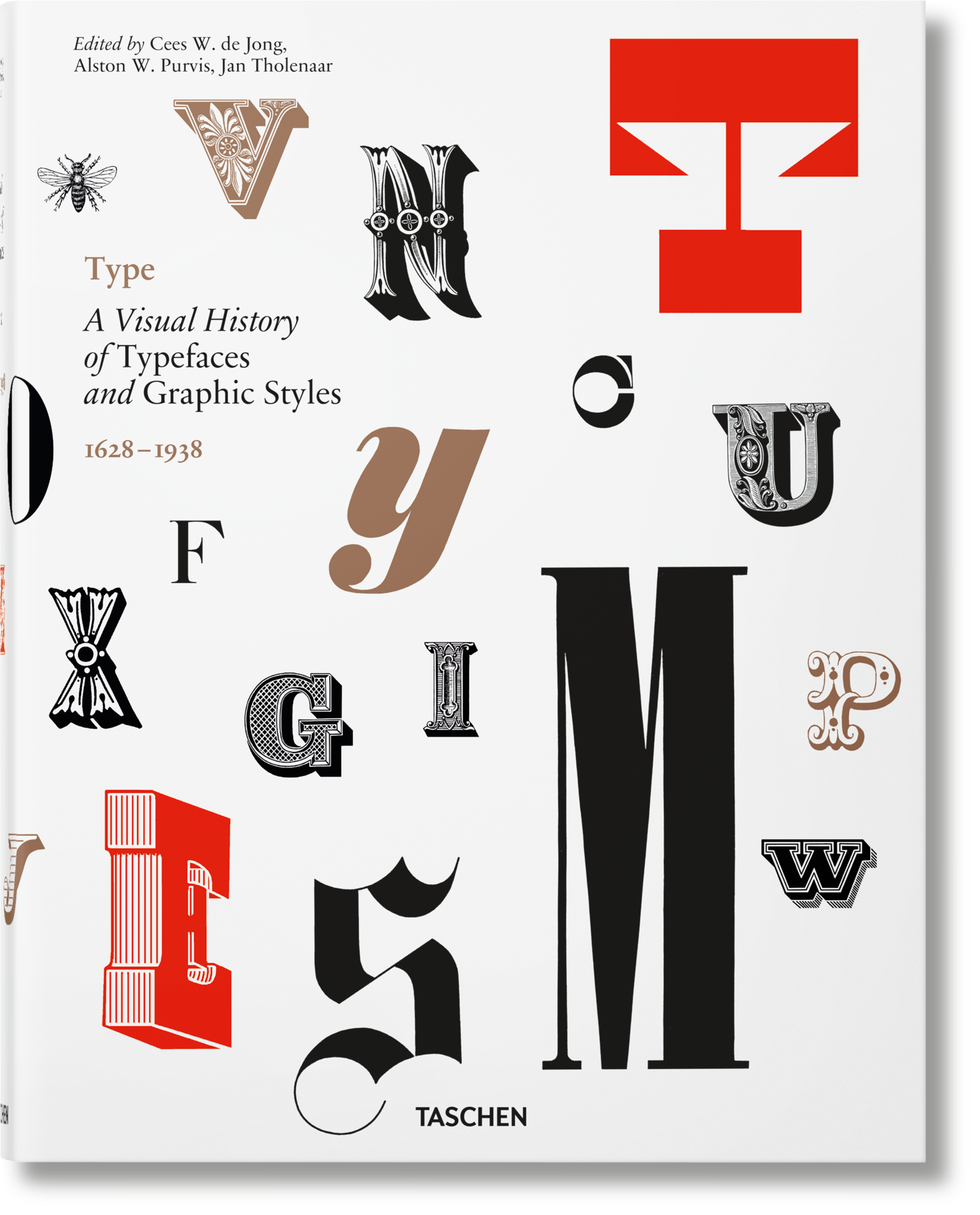 Taschen-Type. A Visual History of Typefaces & Graphic Styles (German, French, English)-Graphic Design-Black-Deal-Outlet-by-ARCHIVIST