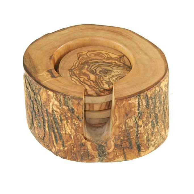 Verdancia-Untersetzer - 6 Stück im Stamm - aus Olivenholz-Black-Deal-Outlet-by-ARCHIVIST