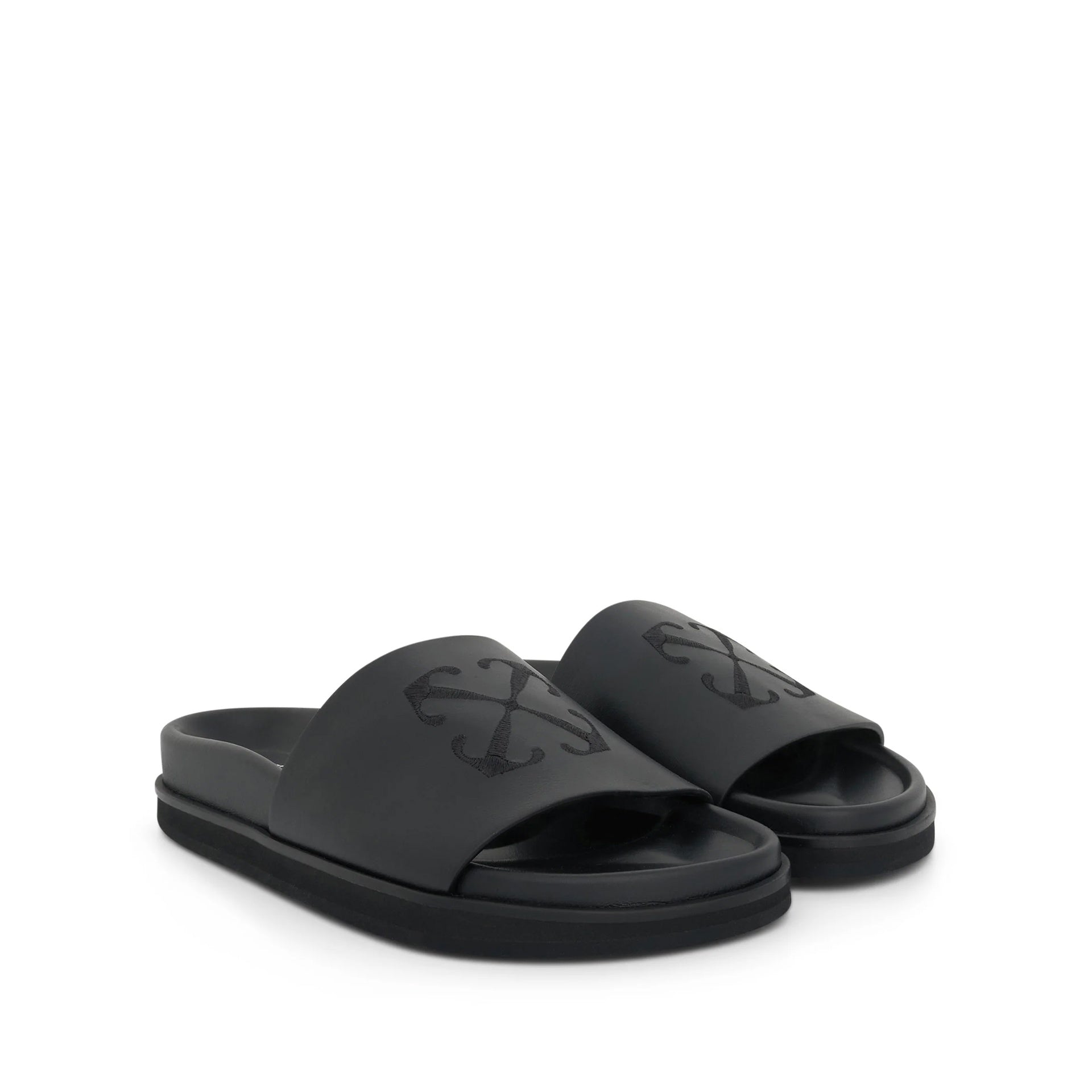 Off White-Off White Cloud Arrow Slippers-MEN SHOES-Black-Deal-Outlet-by-ARCHIVIST