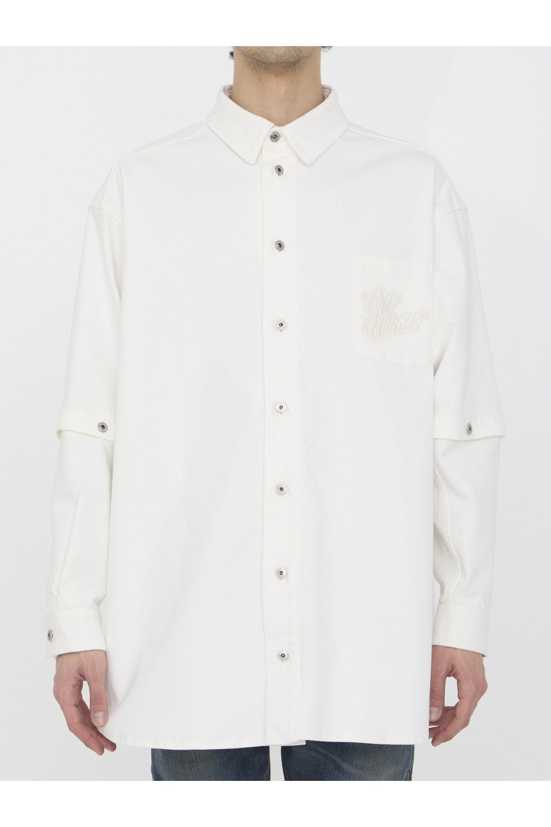 OFF WHITE-OUTLET-SALE-90s Logo overshirt-ARCHIVIST