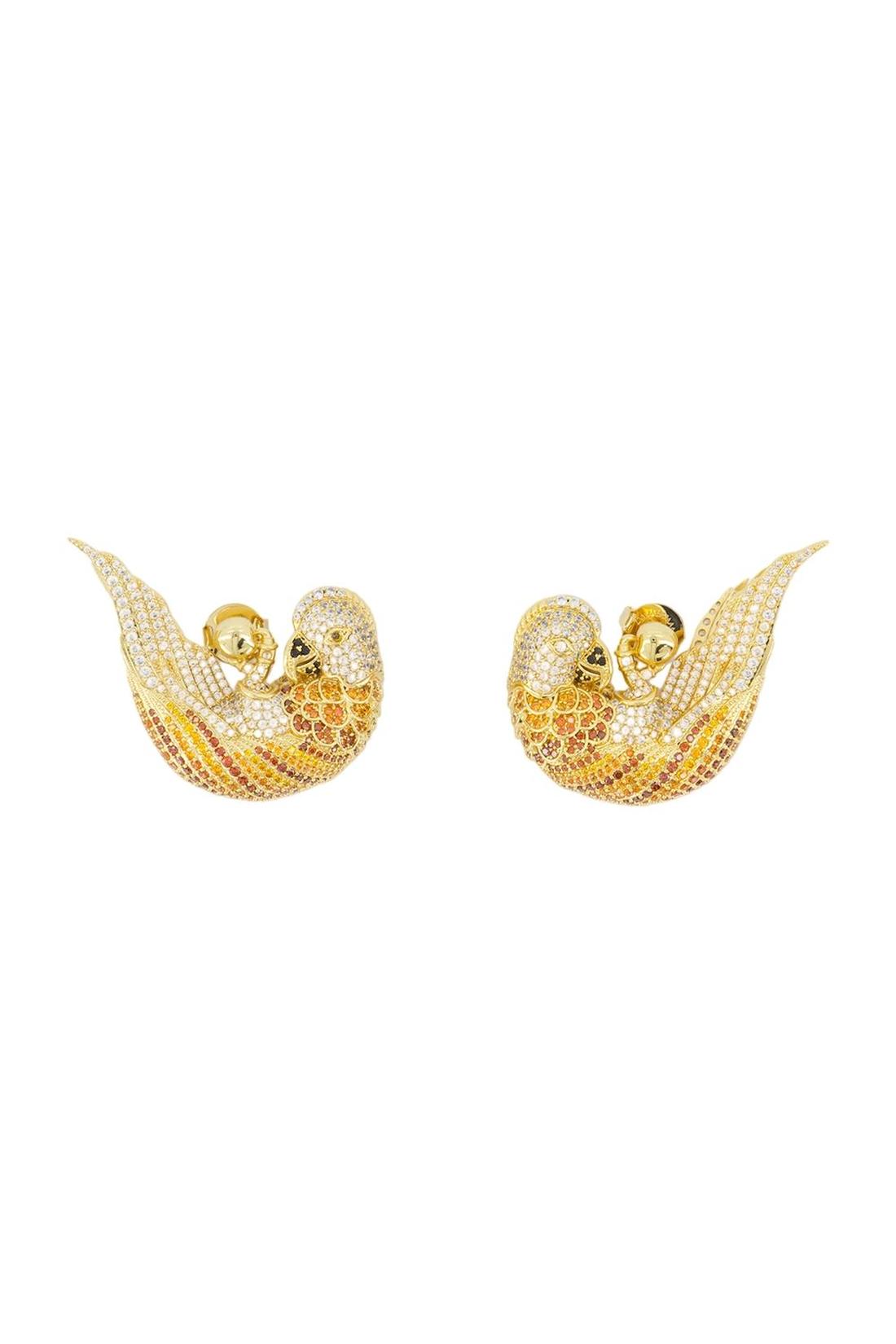 Ohrstecker „Plume Pave“ – Zimmermann – Metall – Goldfarben
