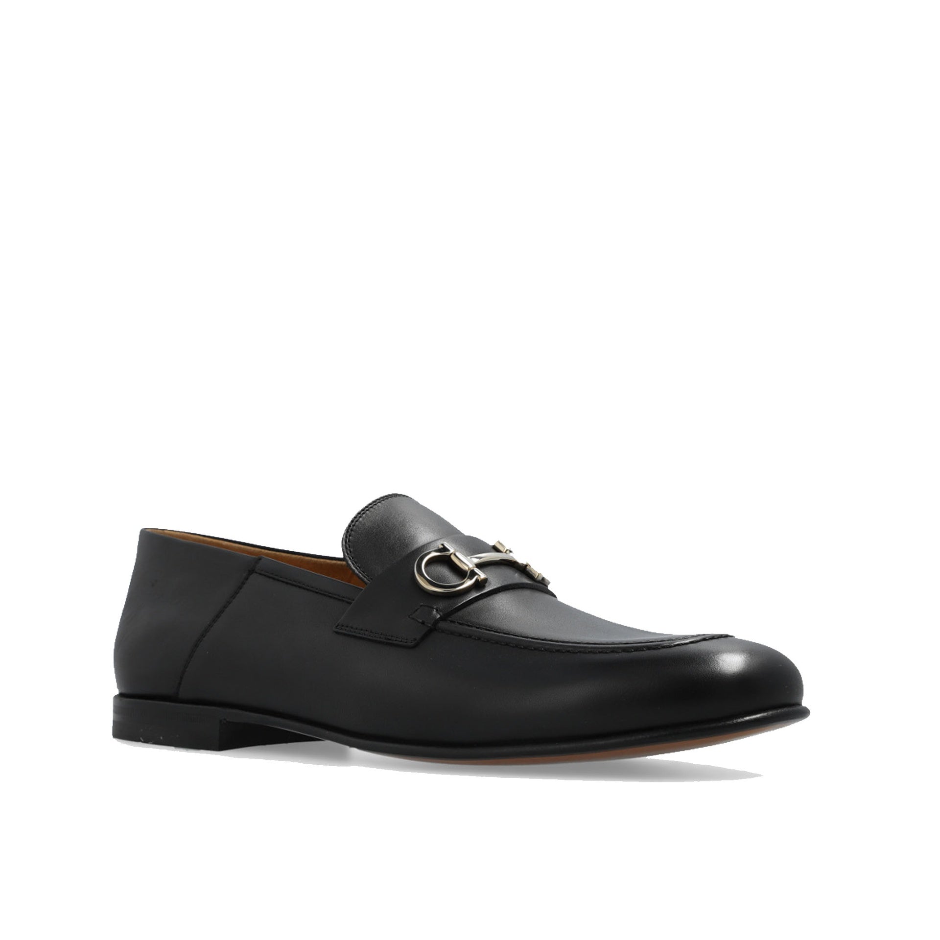 Salvatore Ferragamo-P118-Salvatore Ferragamo Gin Leather Loafers-MEN SHOES-Black-Deal-Outlet-by-ARCHIVIST