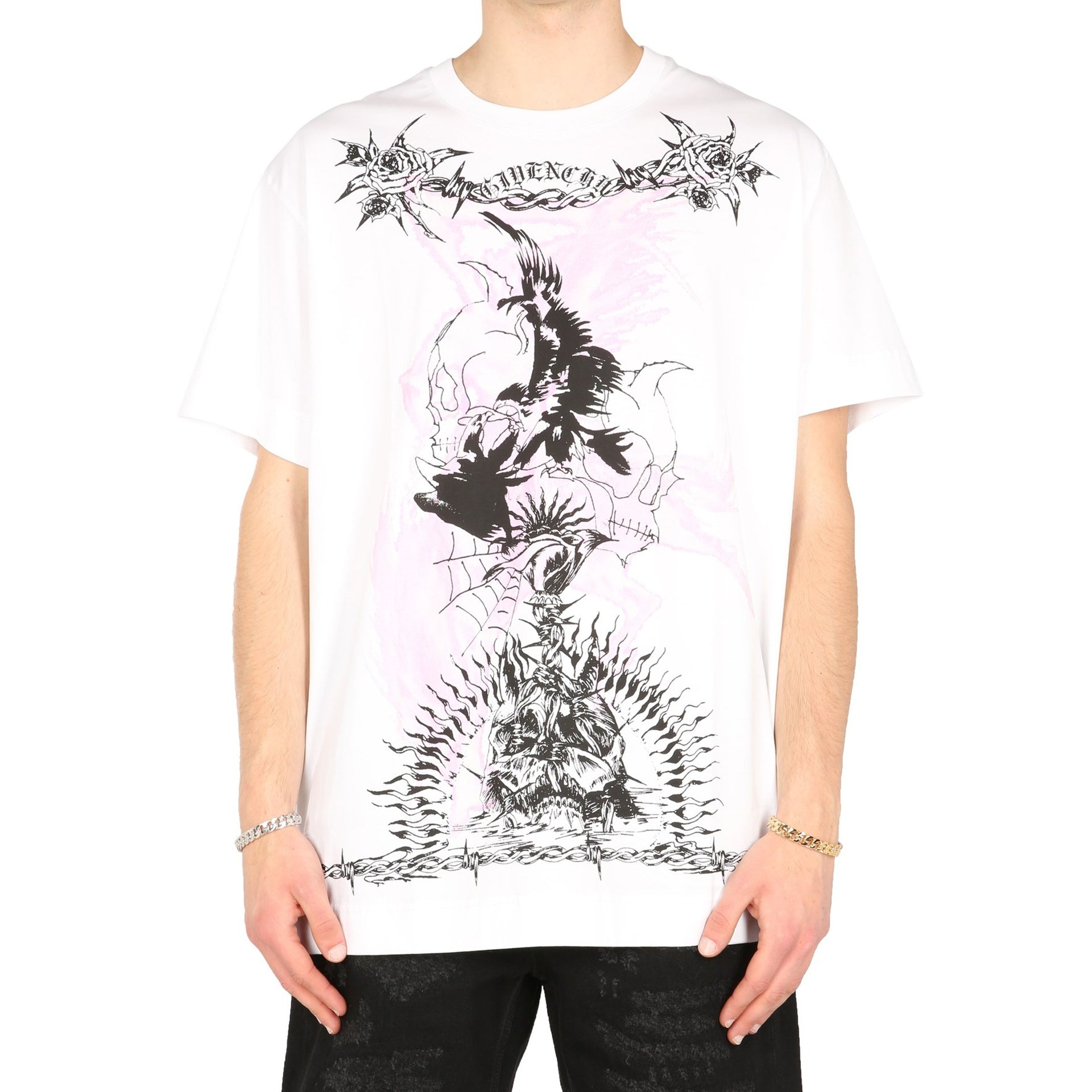 Givenchy-Givenchy Printed Cotton T-Shirt-MEN CLOTHING-Black-Deal-Outlet-by-ARCHIVIST