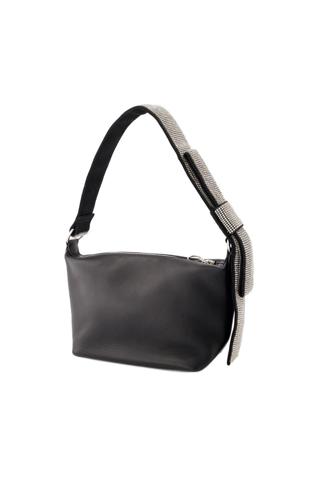 Hobo Bow Bag - Kara - Leather - Black