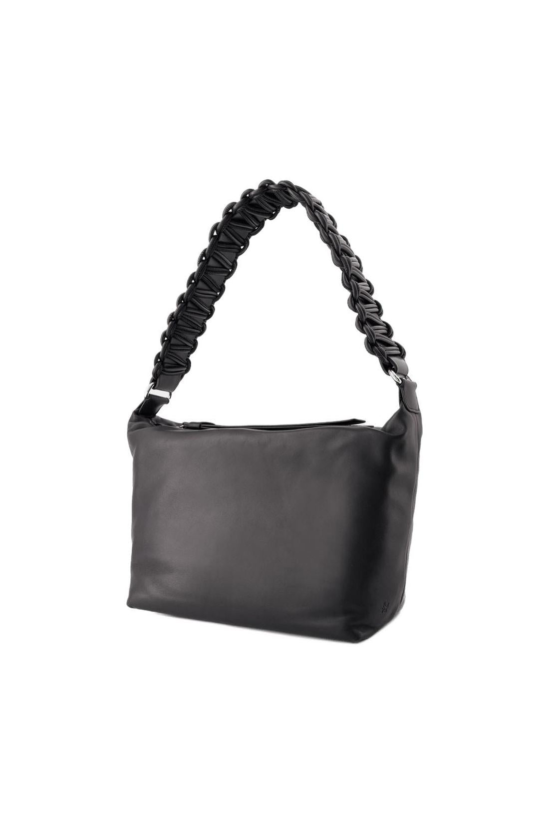 Hobo Lattice XL Bag - Kara - Leather - Black