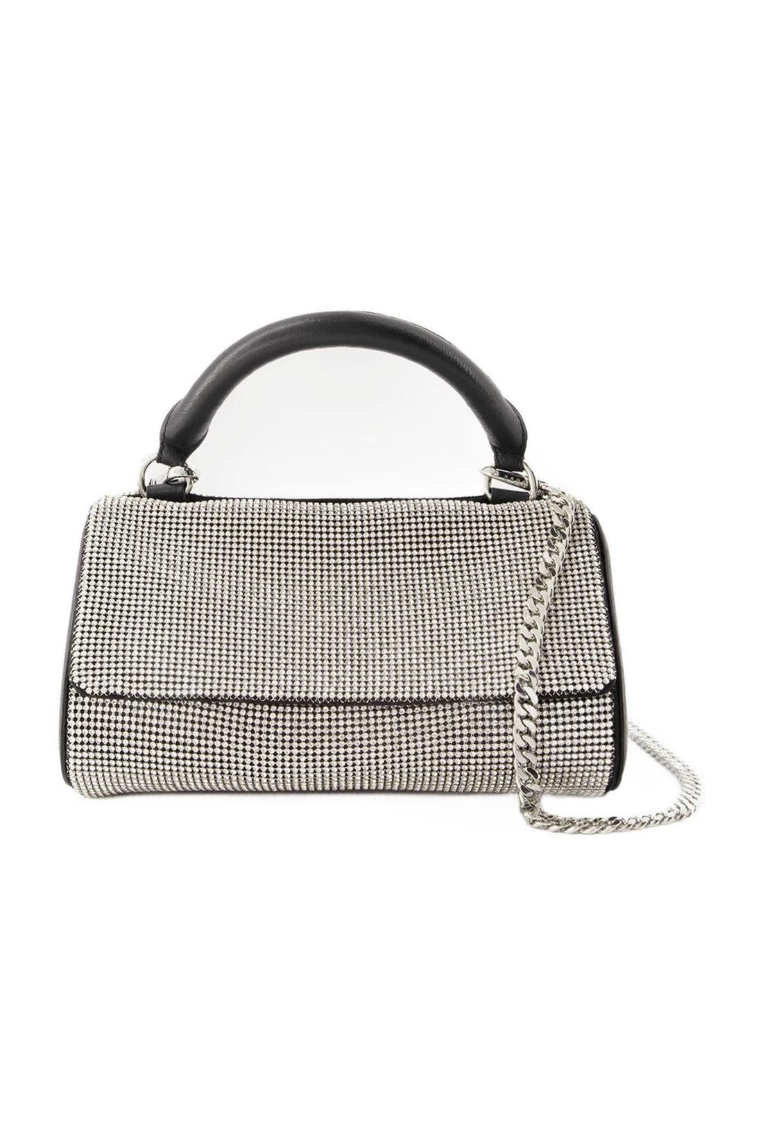 Crush Satchel Handbag - Kara - Brass - White