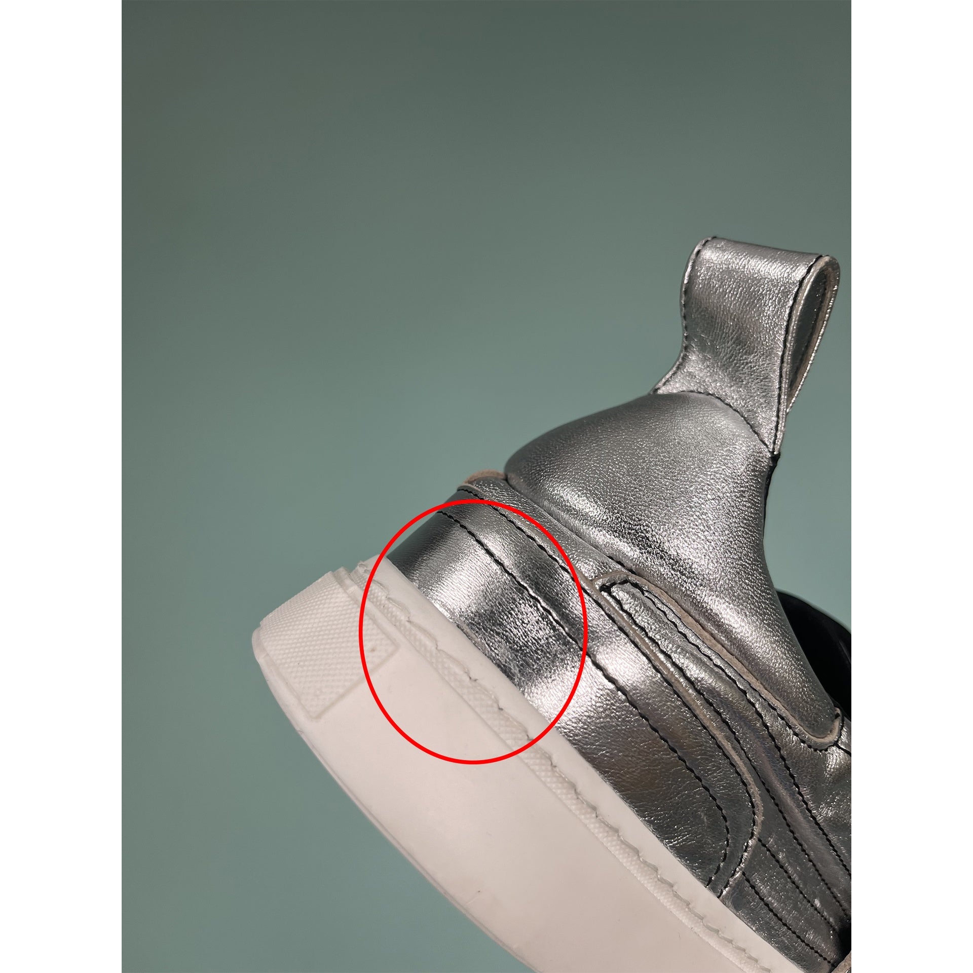 PACO RABBANE-Paco Rabbane Crackled Metallic Leather Sneakers-WOMEN SHOES-Black-Deal-Outlet-by-ARCHIVIST