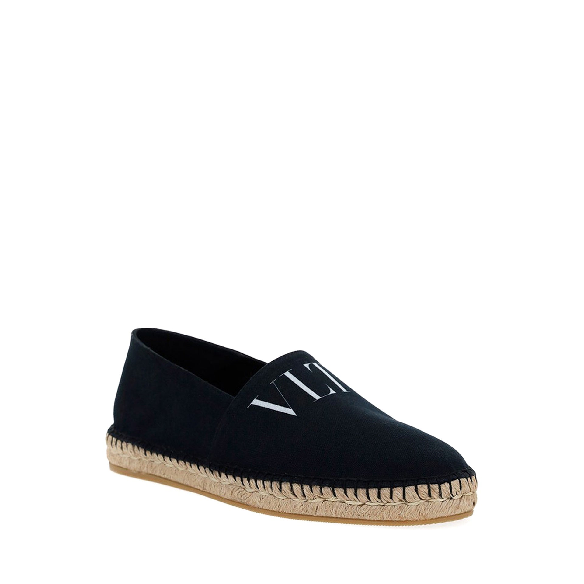 Valentino Garavani-Valentino Garavani Canvas Logo Espadrillas-MEN SHOES-Black-Deal-Outlet-by-ARCHIVIST