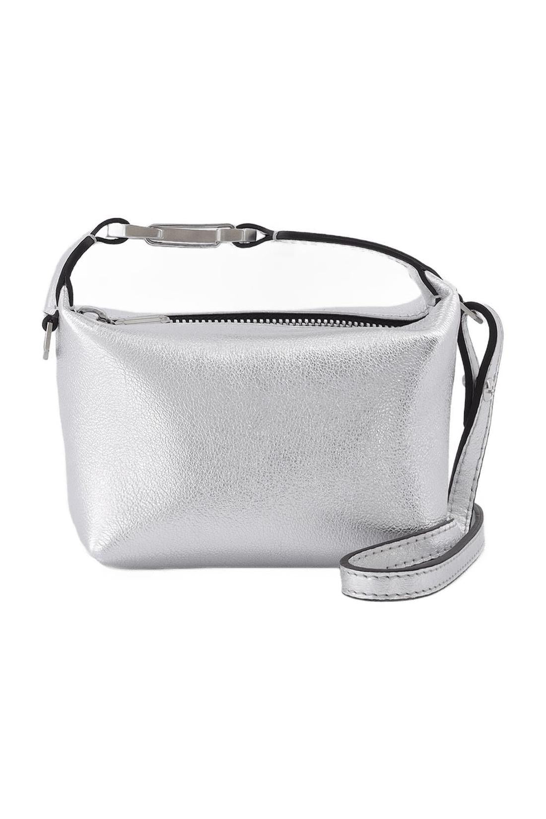 Tiny Moon Tasche aus silbernem Leder