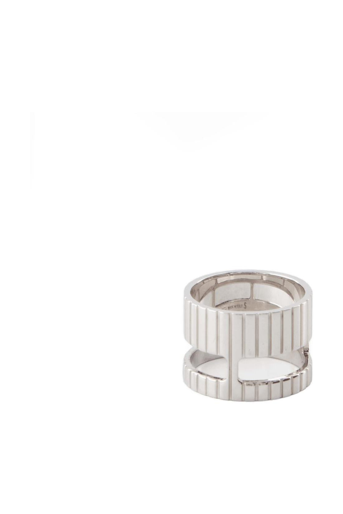 Ring Slot Core aus Rhodium Silber
