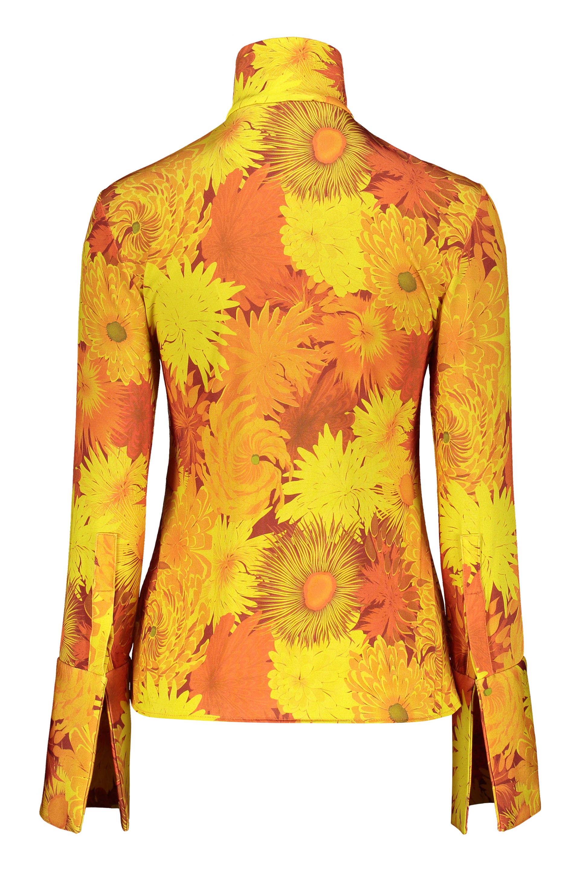 Printed long-sleeve top