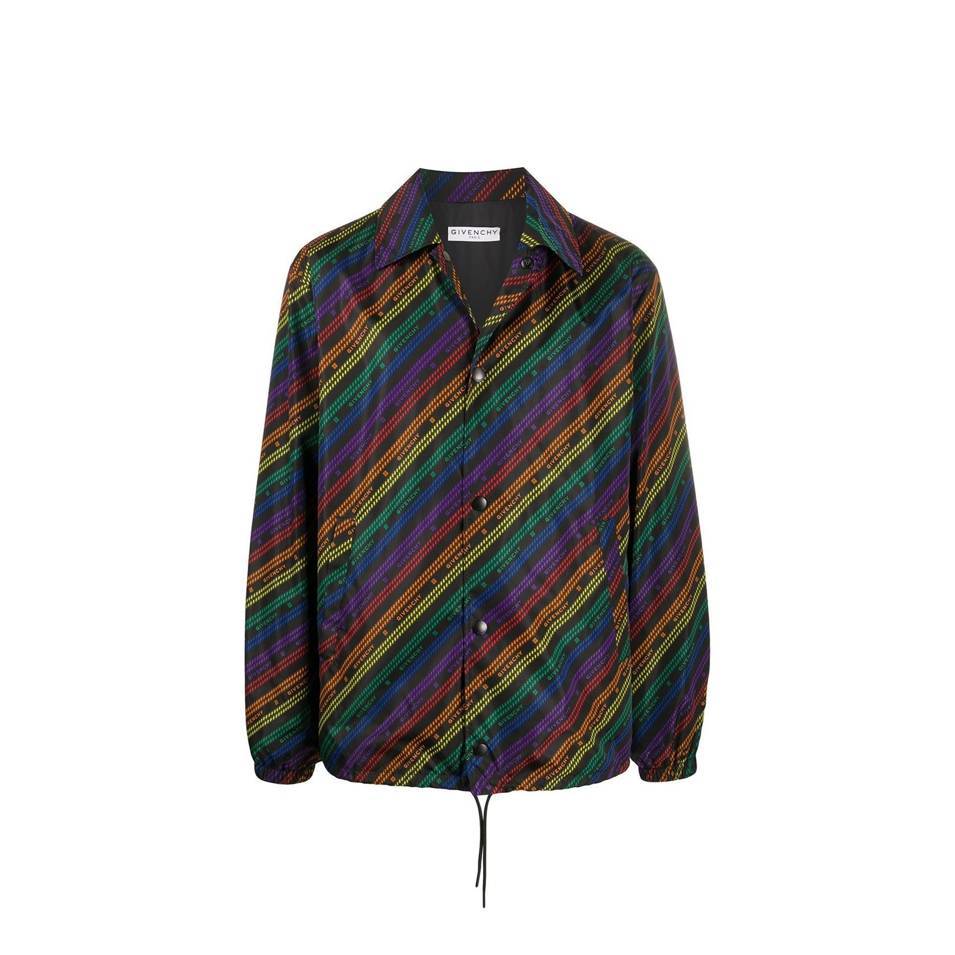 Givenchy-Givenchy Rainbow Chain Nylon Jacket-MEN CLOTHING-Black-Deal-Outlet-by-ARCHIVIST