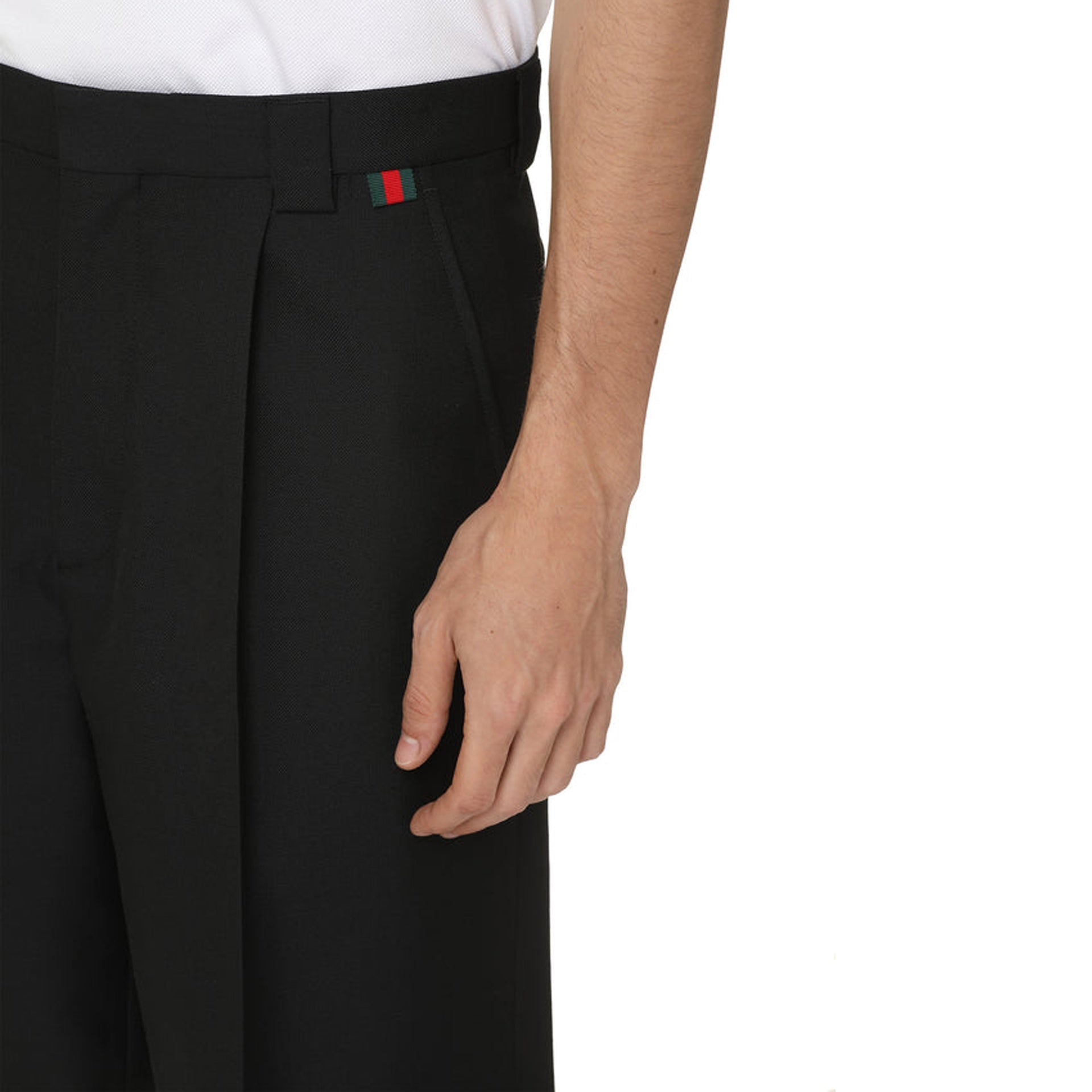 Gucci-Gucci Gabardine Bermuda Shorts-MEN CLOTHING-Black-Deal-Outlet-by-ARCHIVIST