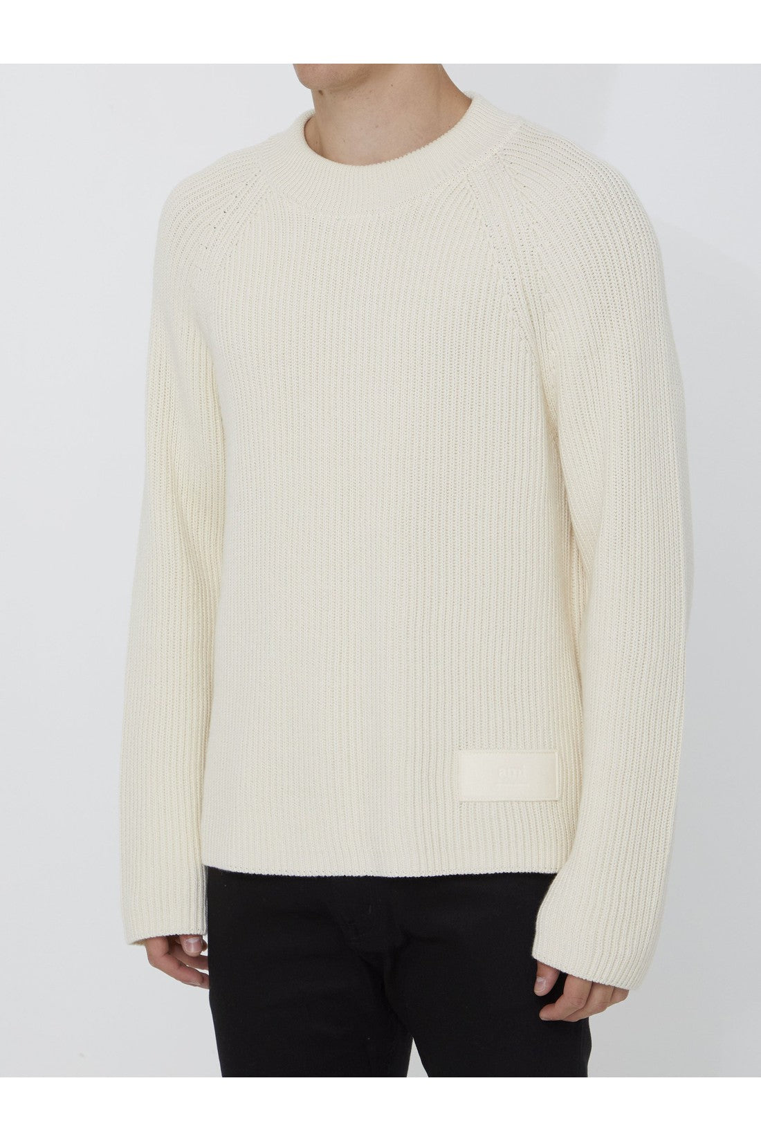 Ivory jumper with patch