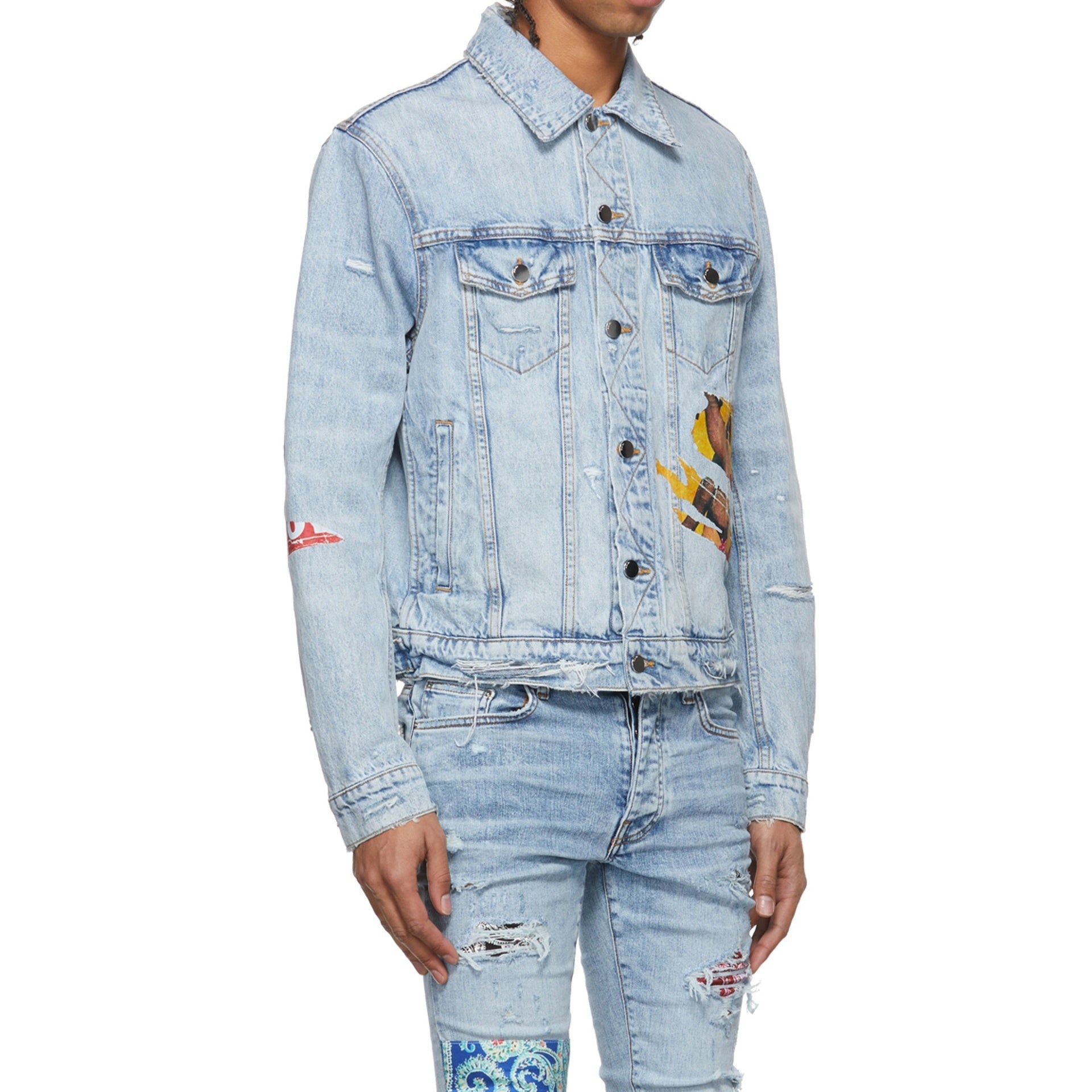 Amiri Playboy Magazine Trucker Denim Jacket