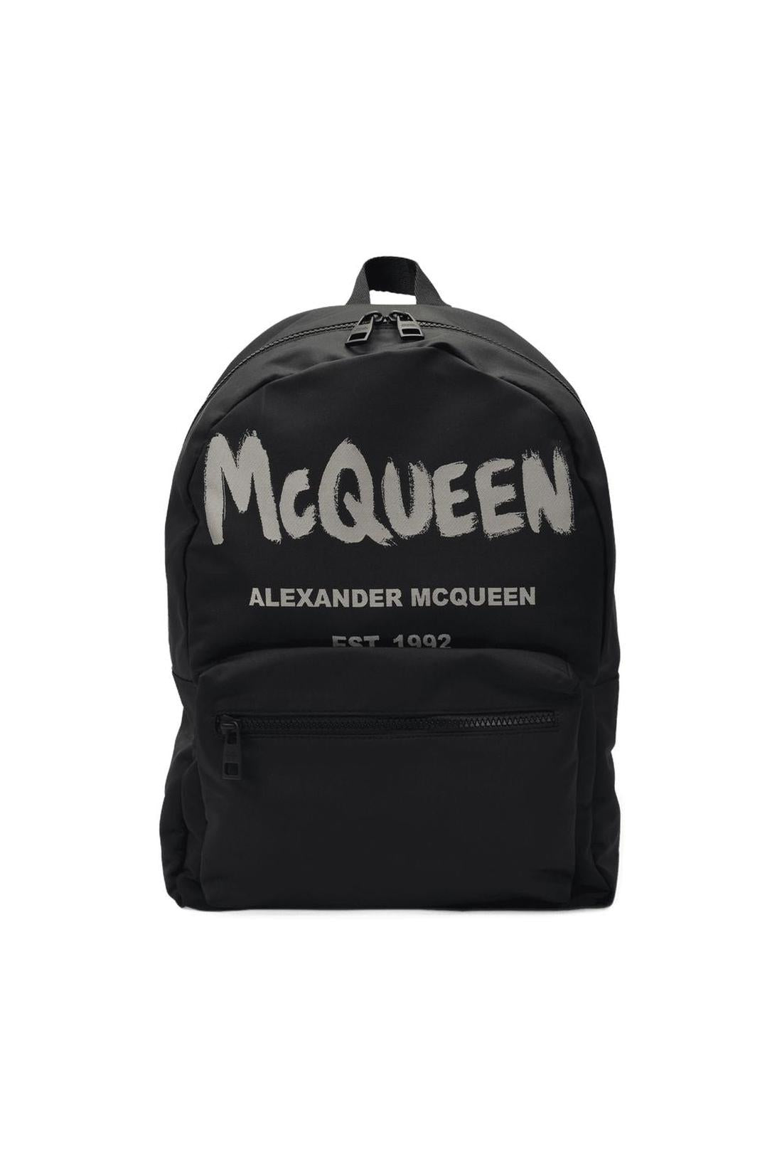 Metropolitan Backpack - Alexander Mcqueen -  Black/Off-White - Synthetic
