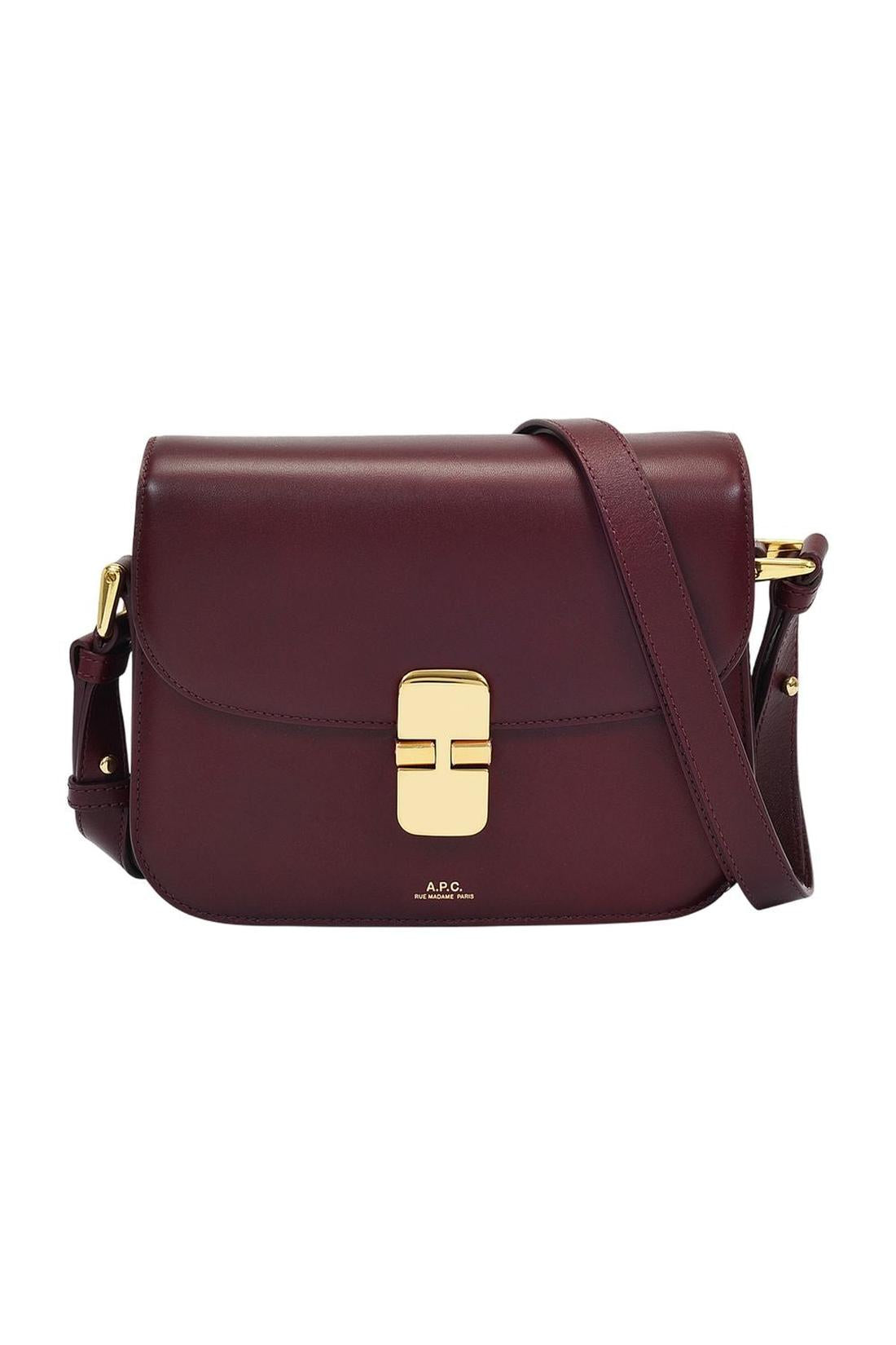 A.P.C.-Grace Small Hobo Bag - A.P.C. - Vino - Leather-Taschen-Black-Deal-Outlet-by-ARCHIVIST