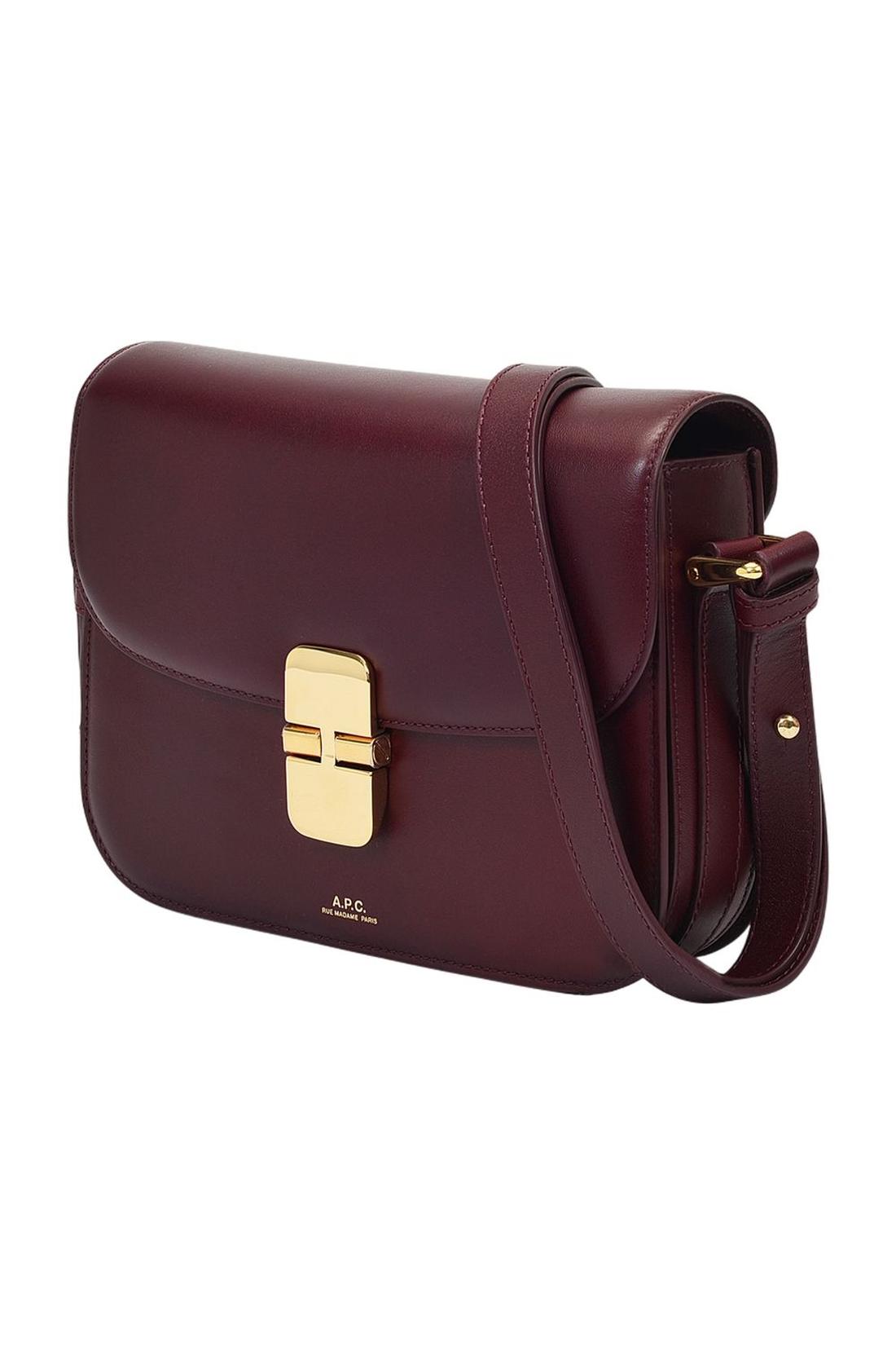 A.P.C.-Grace Small Hobo Bag - A.P.C. - Vino - Leather-Taschen-Black-Deal-Outlet-by-ARCHIVIST