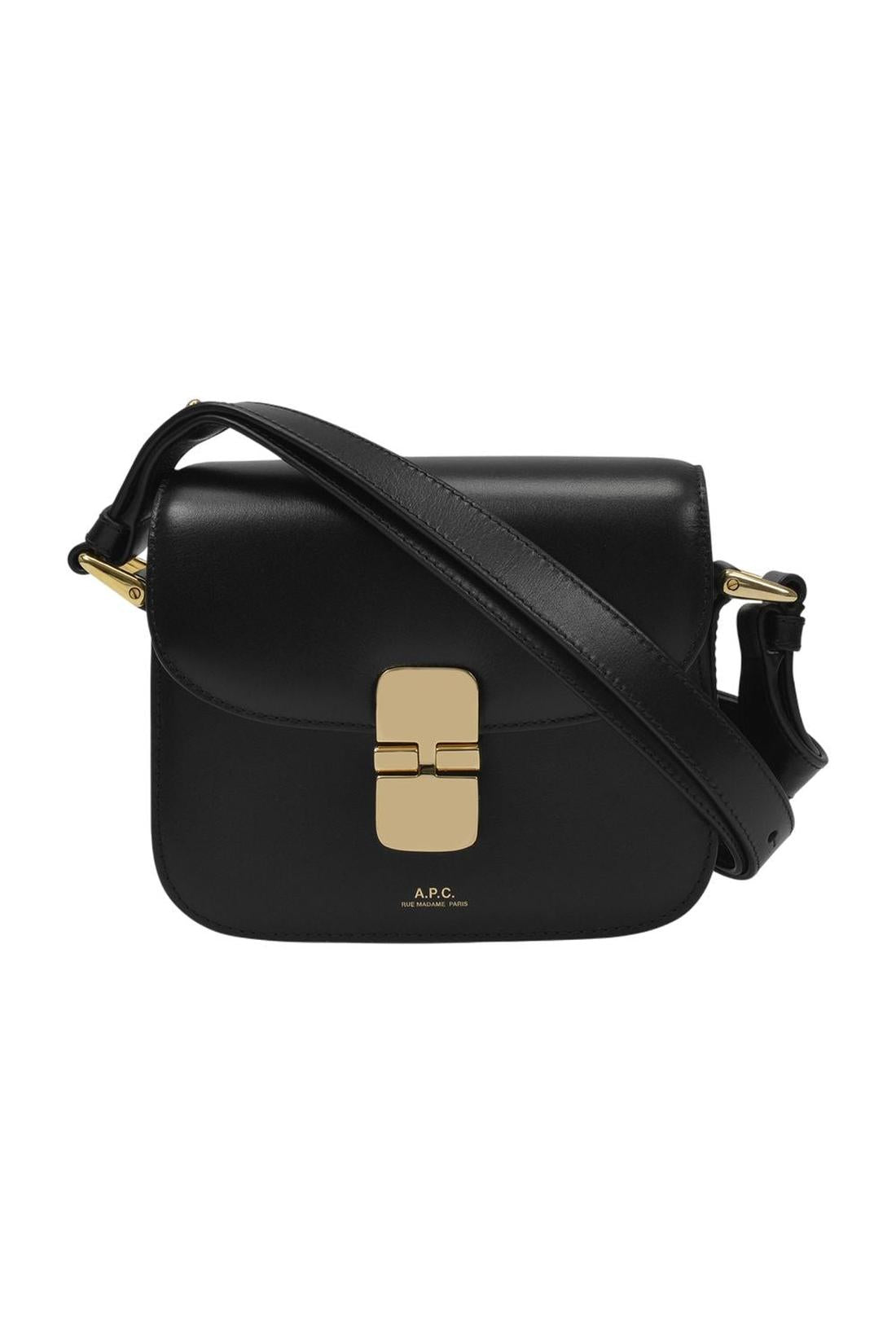 A.P.C.-Grace Mini Hobo Bag - A.P.C. - Black - Leather-Taschen-Black-Deal-Outlet-by-ARCHIVIST