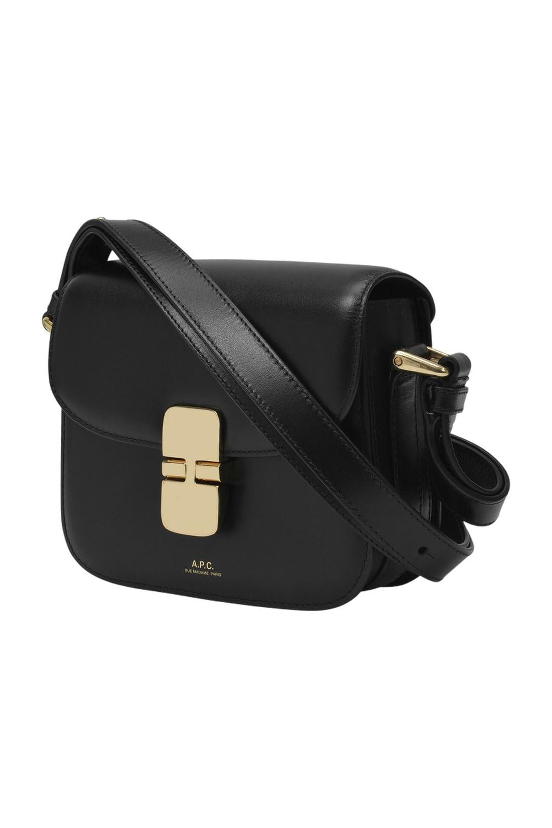 A.P.C.-Grace Mini Hobo Bag - A.P.C. - Black - Leather-Taschen-Black-Deal-Outlet-by-ARCHIVIST