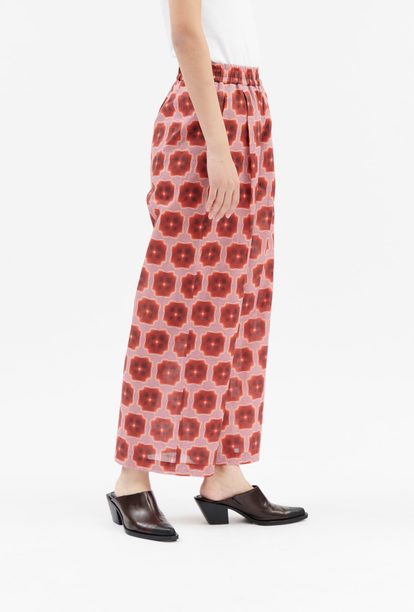 Odeeh-Abstract Pansies Hose, Rusty Red-Hosen-Black-Deal-Outlet-by-ARCHIVIST