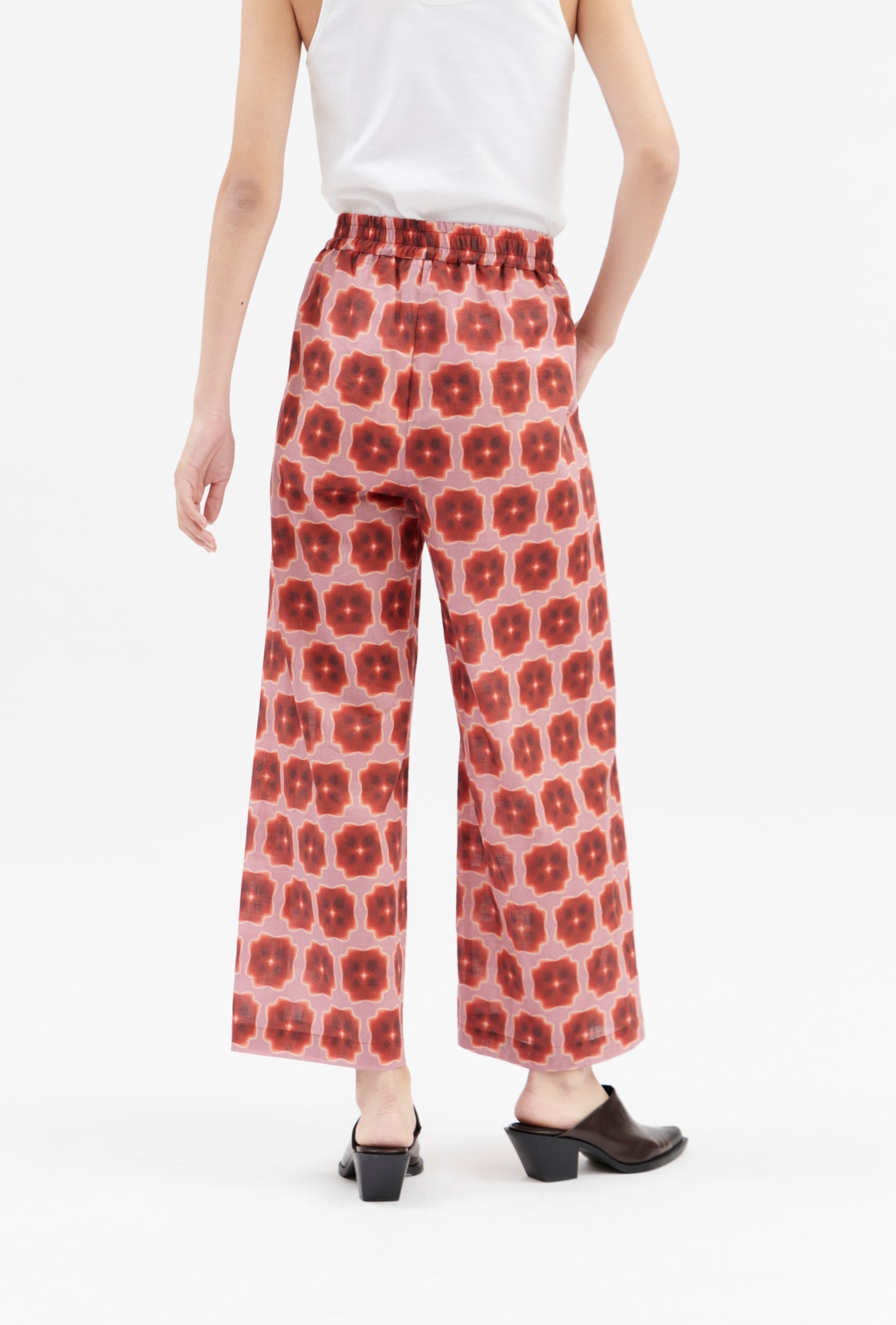 Odeeh-Abstract Pansies Hose, Rusty Red-Hosen-Black-Deal-Outlet-by-ARCHIVIST