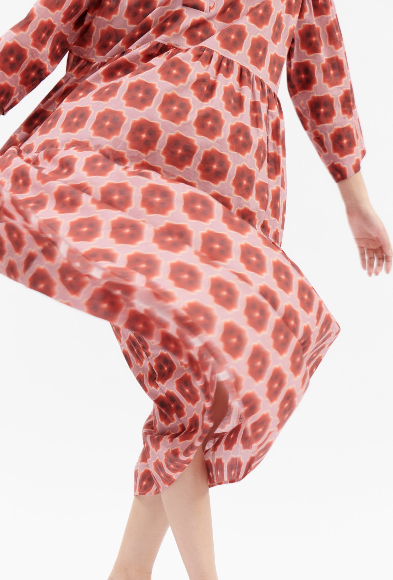 Odeeh-Abstract Pansies Kleid, Rusty Red-Kleider & Röcke-Black-Deal-Outlet-by-ARCHIVIST