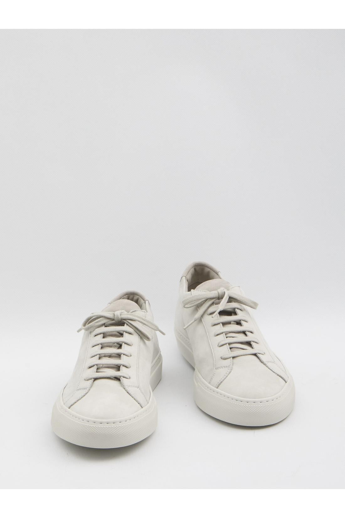 Common Projects-OUTLET-SALE-Achilles sneakers in light grey nubuck-ARCHIVIST
