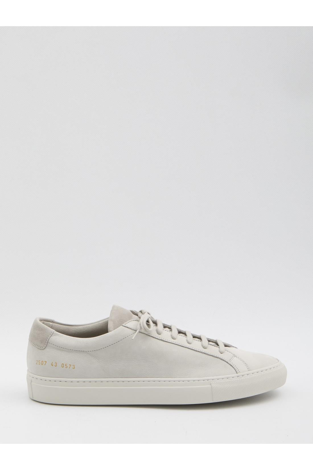 Common Projects-OUTLET-SALE-Achilles sneakers in light grey nubuck-ARCHIVIST
