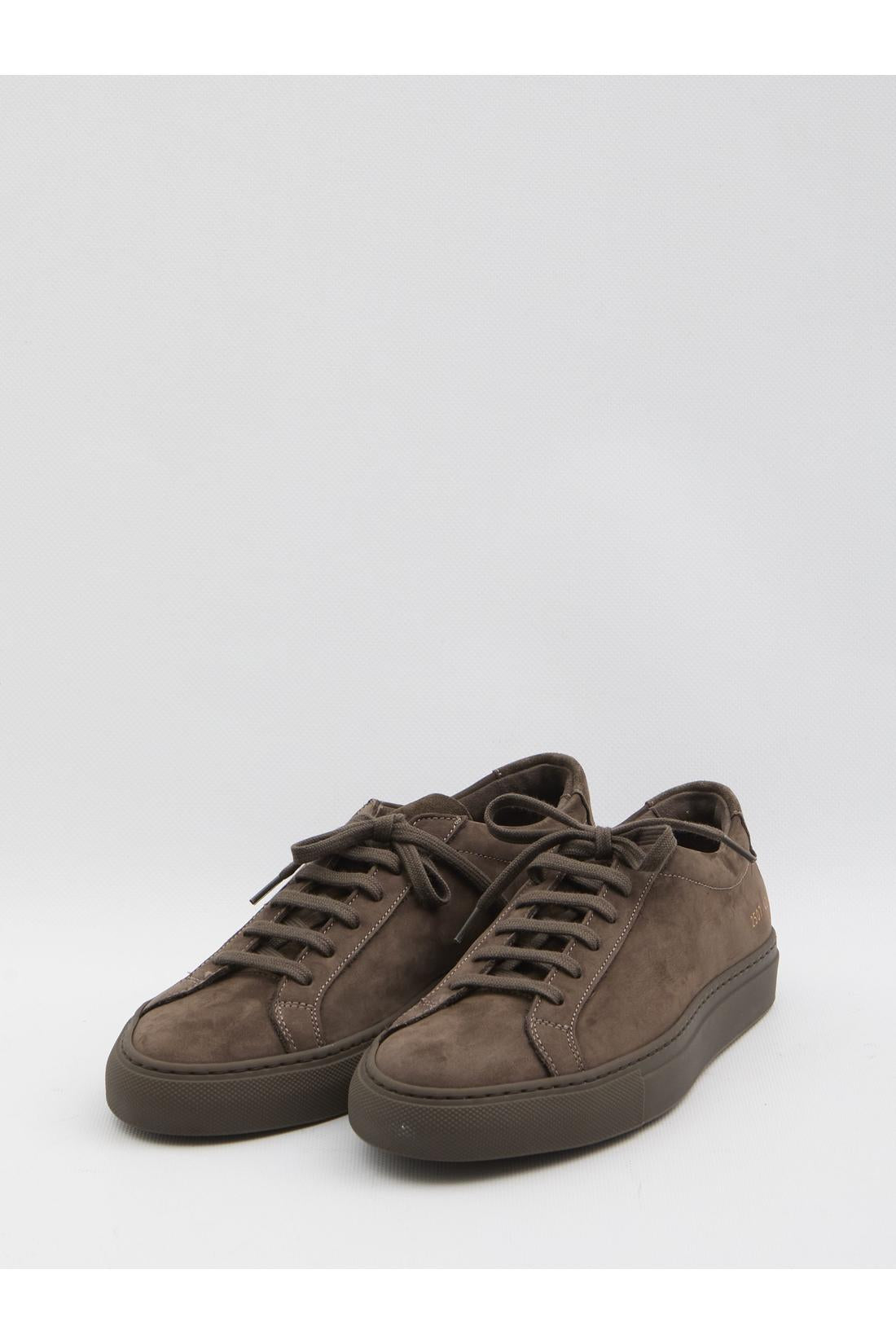 Common Projects-OUTLET-SALE-Achilles sneakers in moka brown nubuck-ARCHIVIST