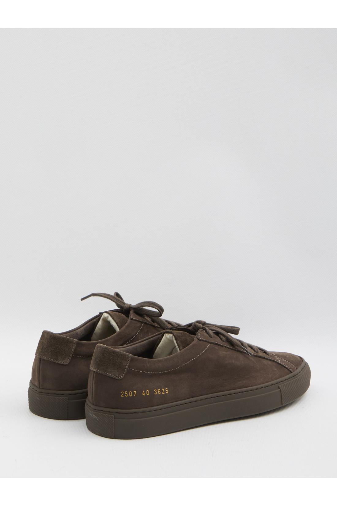 Common Projects-OUTLET-SALE-Achilles sneakers in moka brown nubuck-ARCHIVIST
